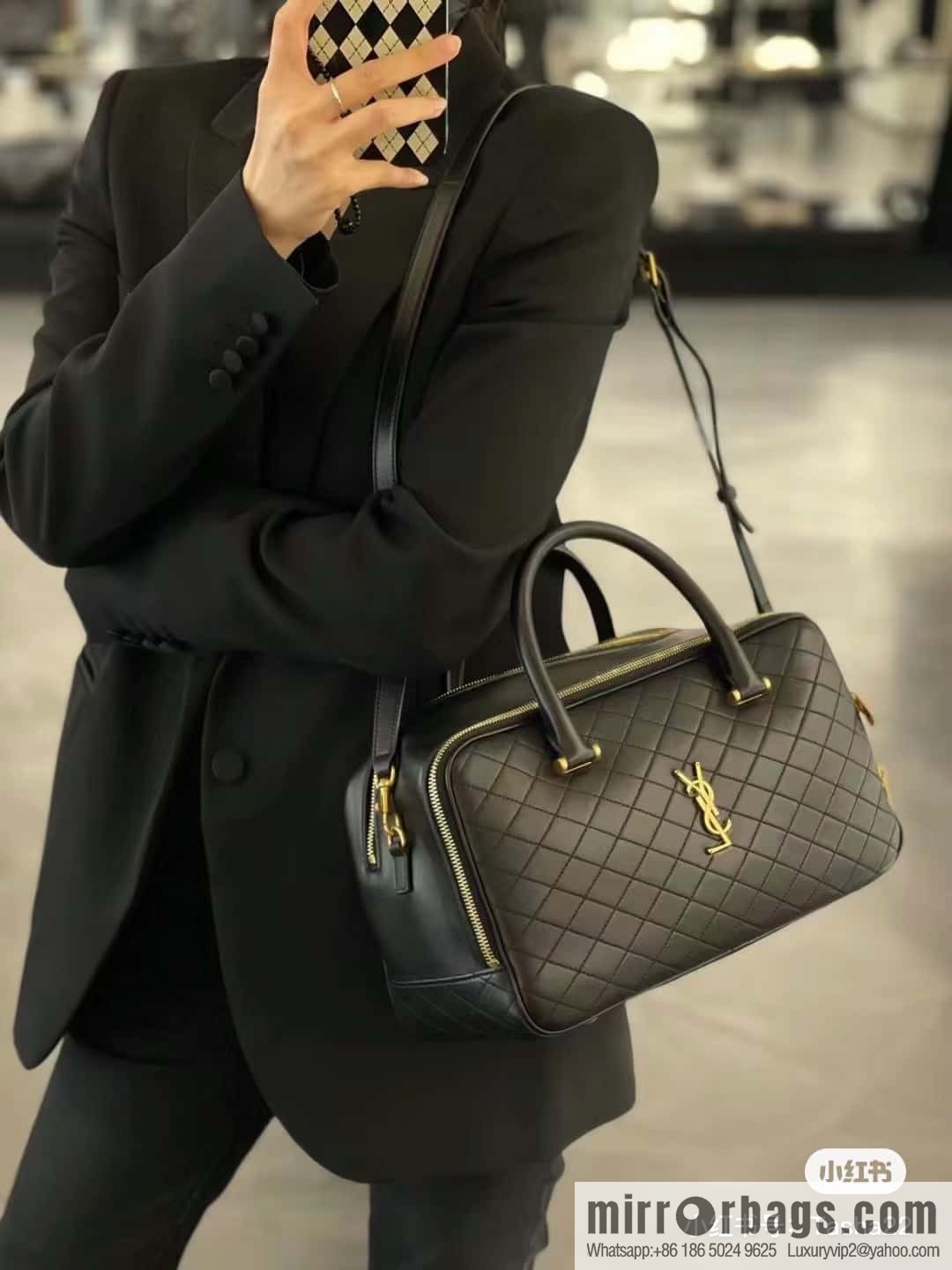 YSL 🆕 LIYA quilted sheepskin luggage 766785