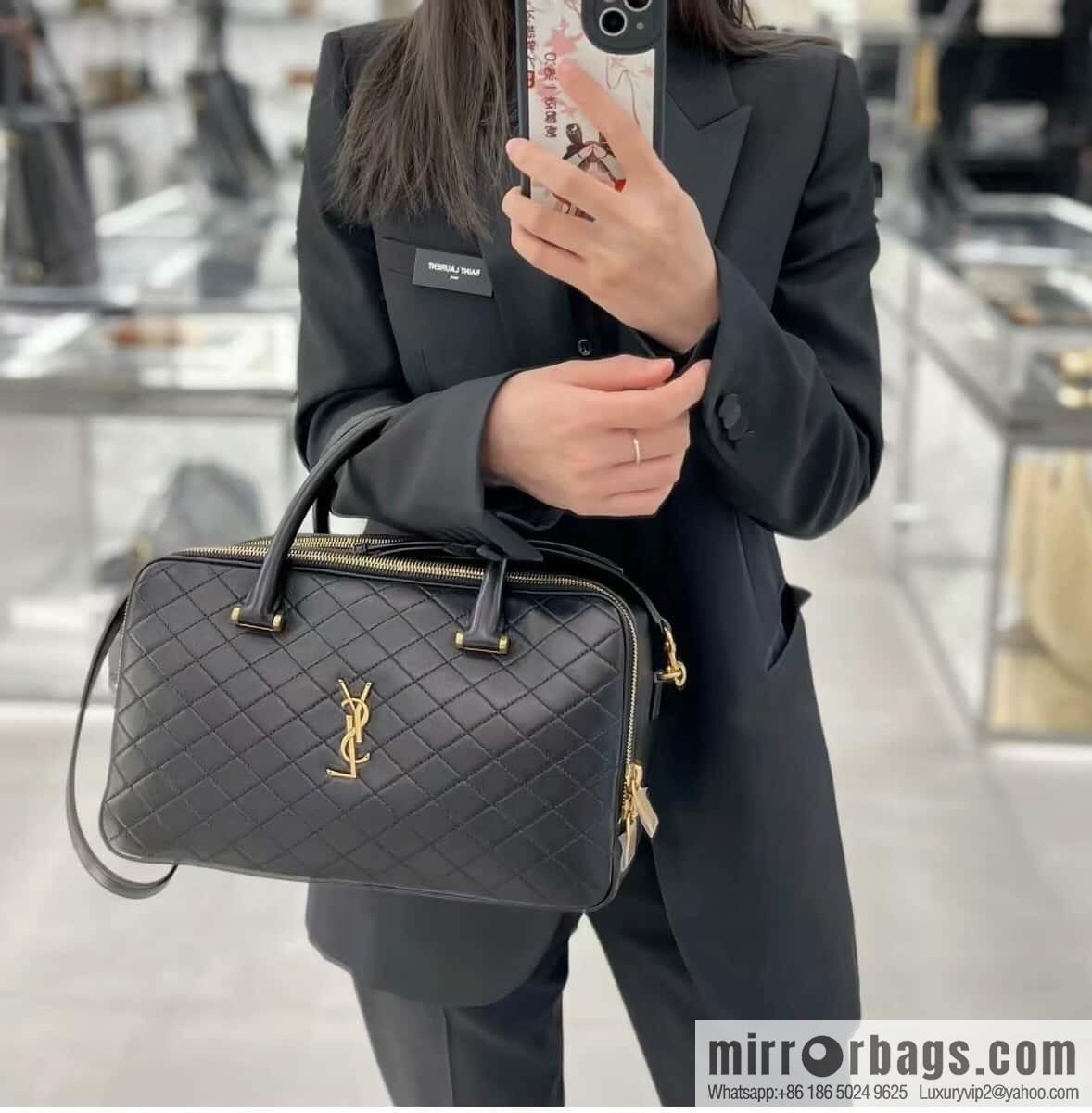 YSL 🆕 LIYA quilted sheepskin luggage 766785
