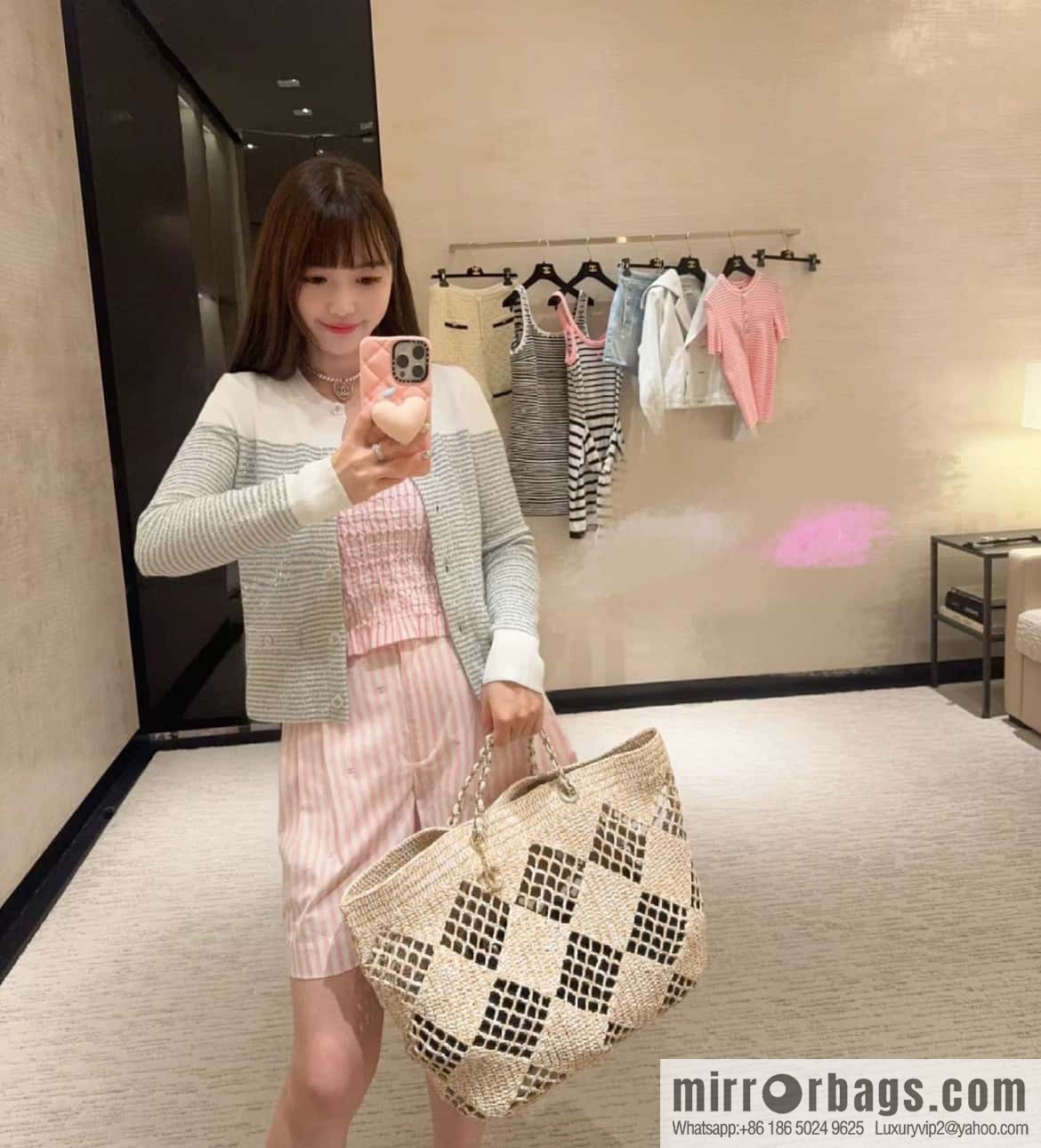 CHANEL CoCo Beach Straw Shopping Bag 🛍️ Large AS4576