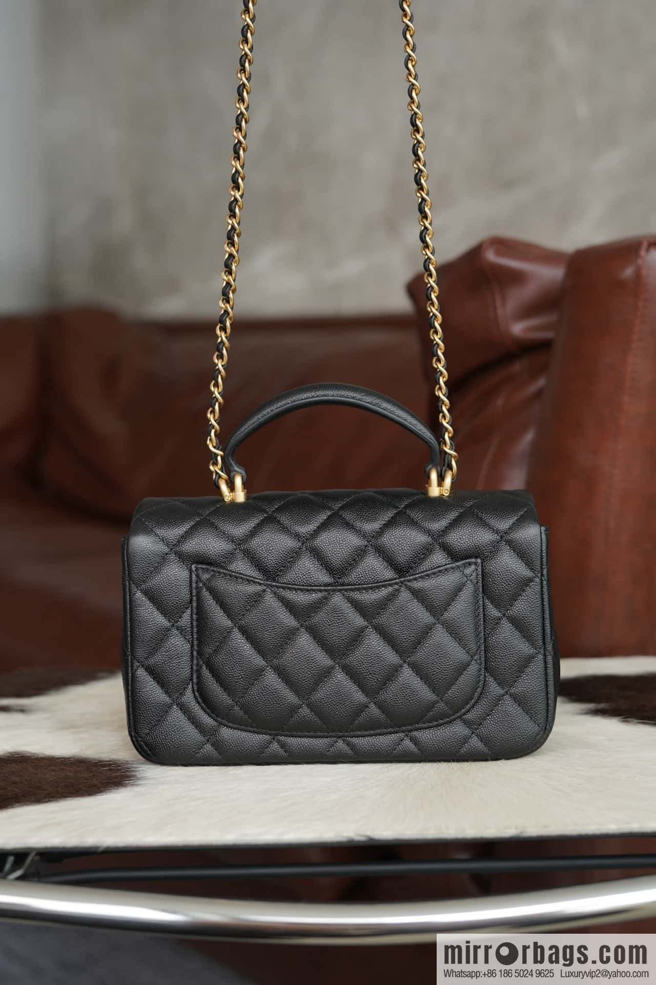 CHANEL 21S Handle CF Mini Black Gold 🖤 AS2431