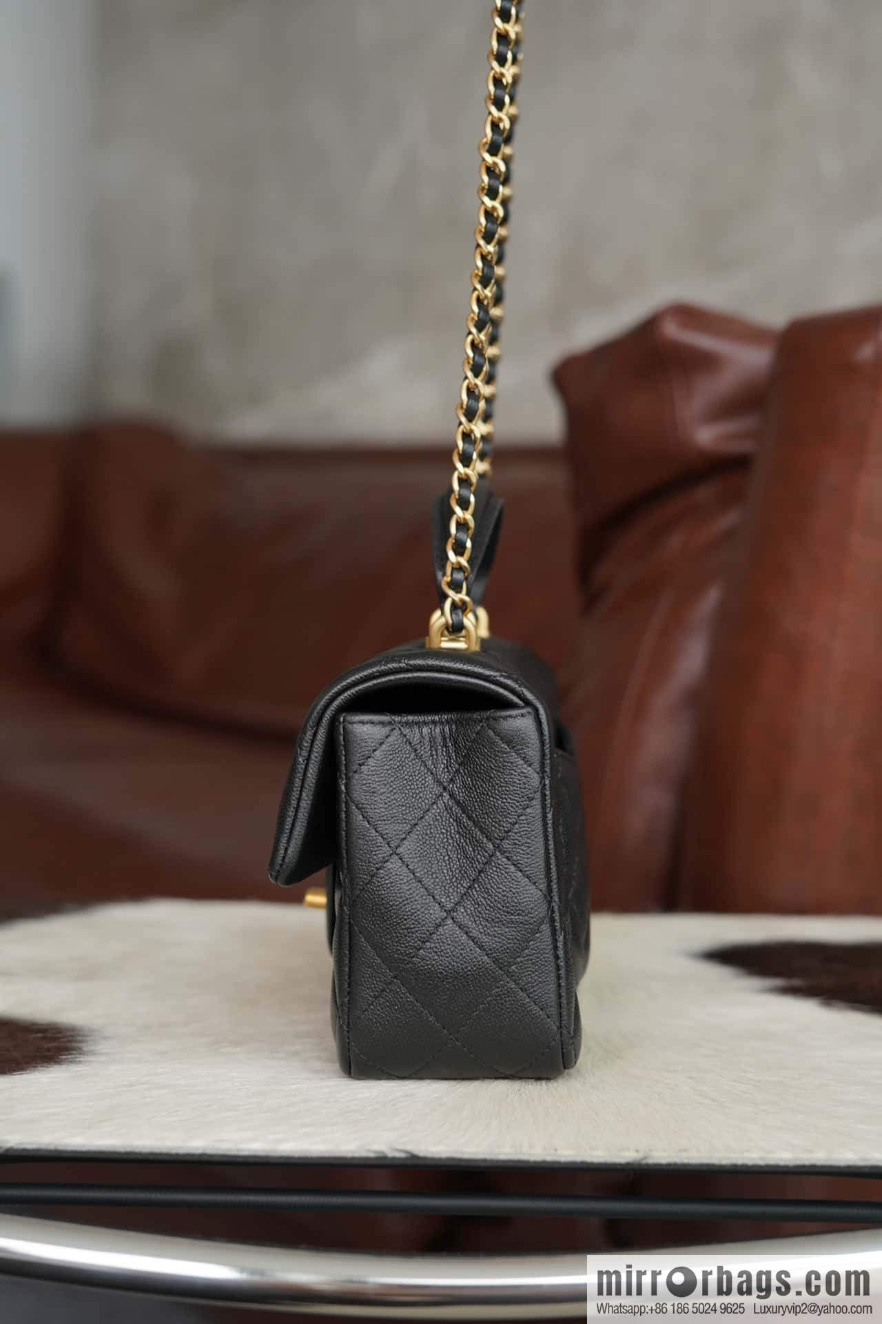 CHANEL 21S Handle CF Mini Black Gold 🖤 AS2431