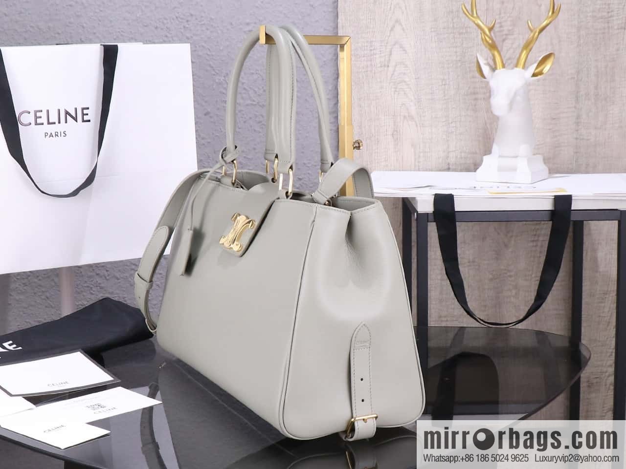 [Premium quality, all-steel hardware] TEEN TRIOMPHE calfskin handbag number: 188423BF4.07PO