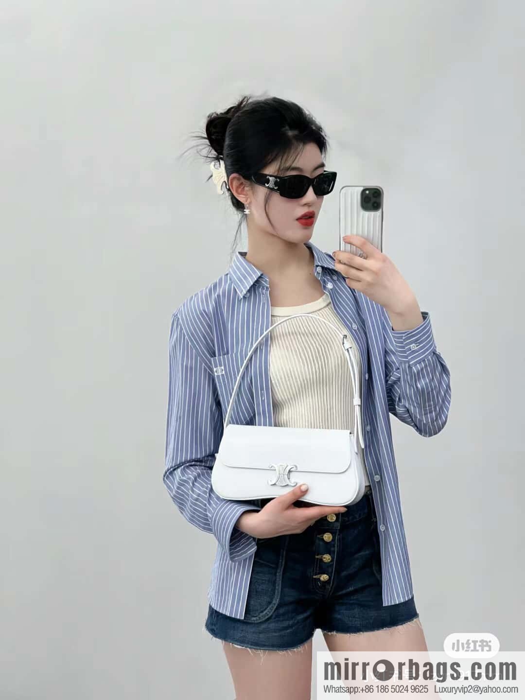 [Premium quality, all-steel hardware] LOLA medium bright cow leather handbag number: 115533