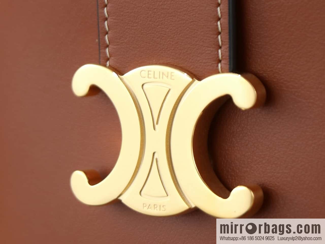 [Premium quality, all-steel hardware] CELIN_E TRIOMPHE mini cowhide bucket bag model: 10k943