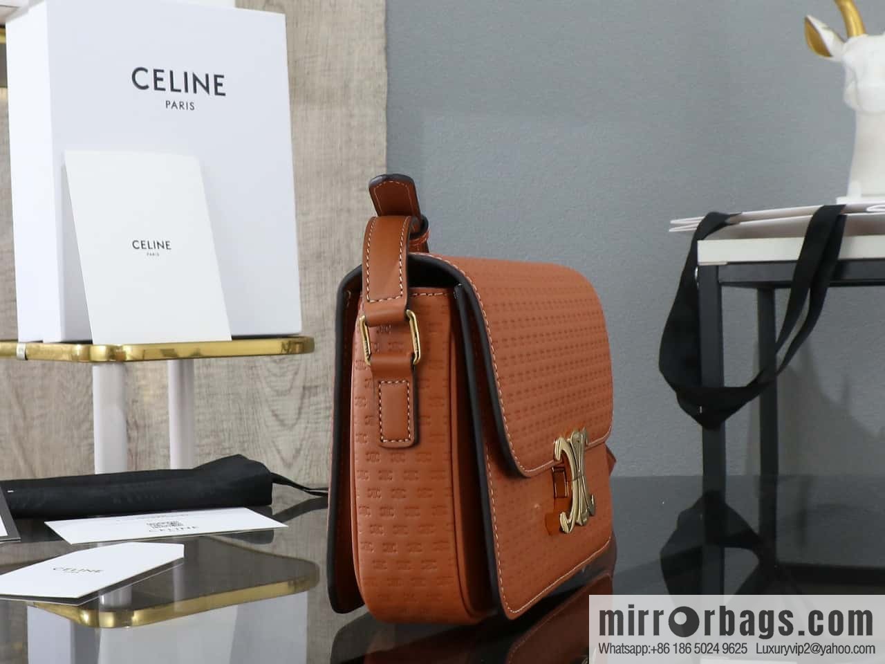 [Premium all-steel hardware] TEEN TRIOMPHE calfskin handbag No.: 188423BF4.07PO