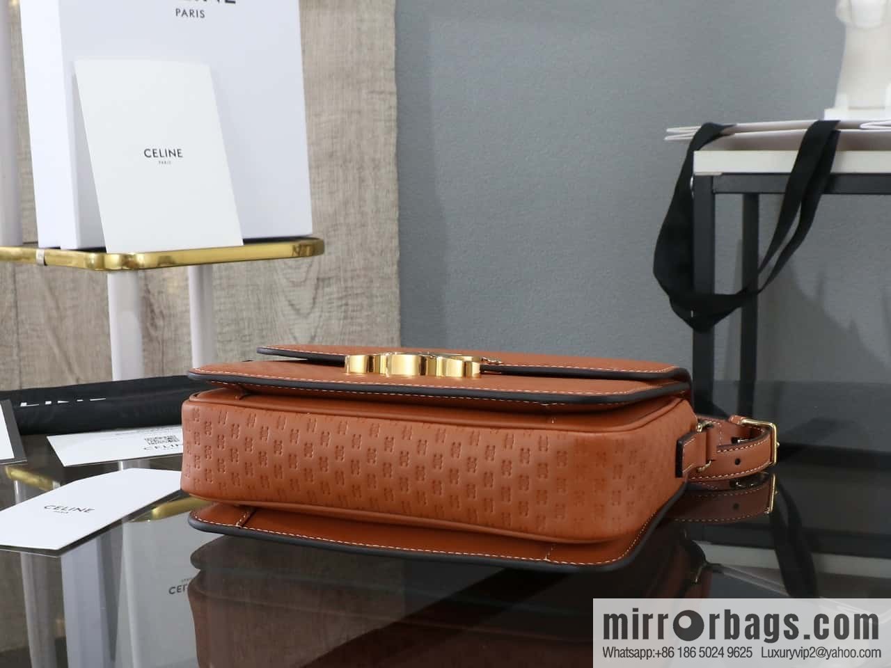 [Premium all-steel hardware] TEEN TRIOMPHE calfskin handbag No.: 188423BF4.07PO
