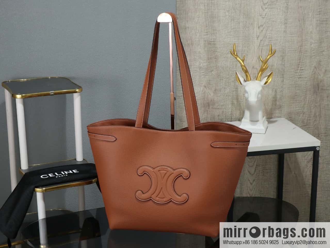 [Premium all-steel hardware] CABAS ANAS grained cow leather handbag No.: 116853ENY.04LU