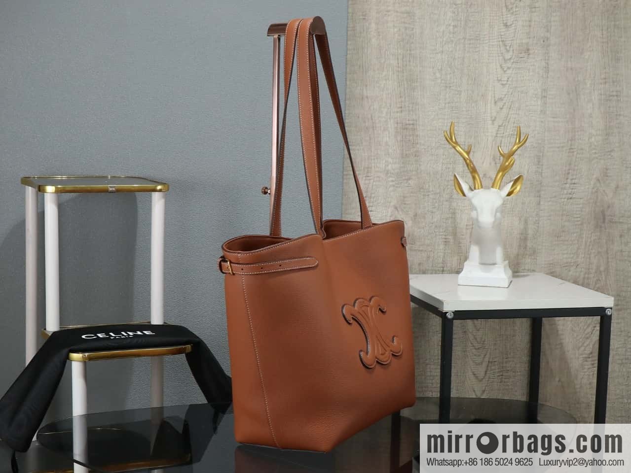 [Premium all-steel hardware] CABAS ANAS grained cow leather handbag No.: 116853ENY.04LU