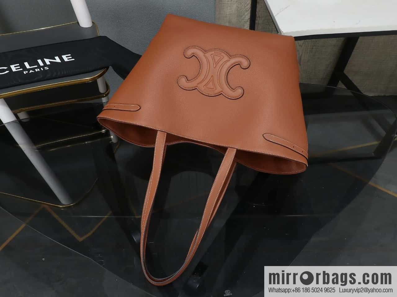 [Premium all-steel hardware] CABAS ANAS grained cow leather handbag No.: 116853ENY.04LU