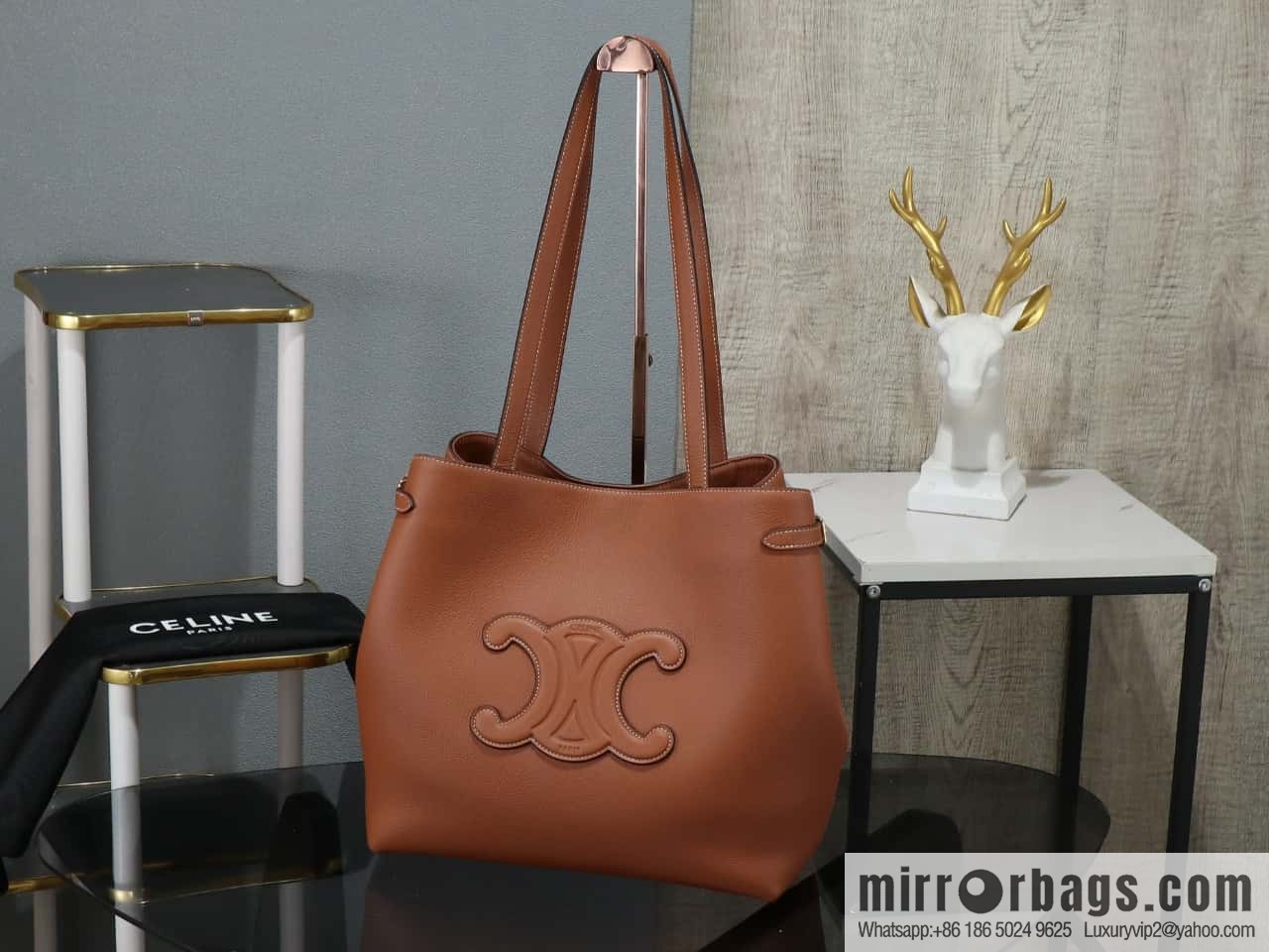 [Premium all-steel hardware] CABAS ANAS grained cow leather handbag No.: 116853ENY.04LU