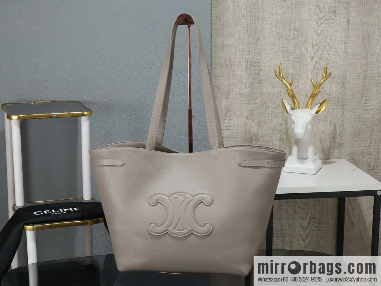 [Premium all-steel hardware] CABAS ANAS grained cow leather handbag No.: 116853ENY.04LU
