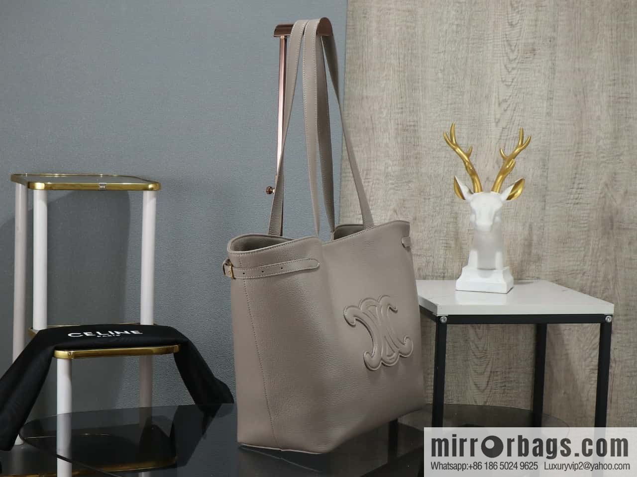 [Premium all-steel hardware] CABAS ANAS grained cow leather handbag No.: 116853ENY.04LU