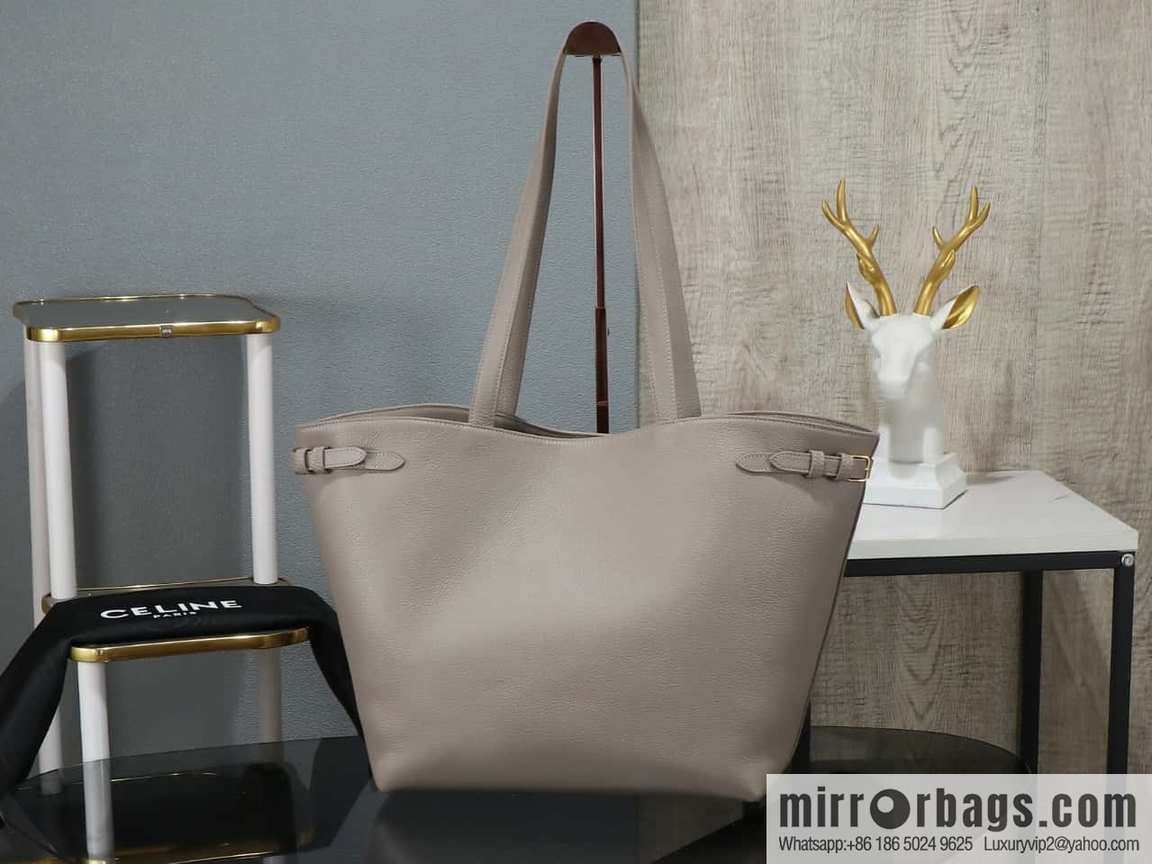 [Premium all-steel hardware] CABAS ANAS grained cow leather handbag No.: 116853ENY.04LU