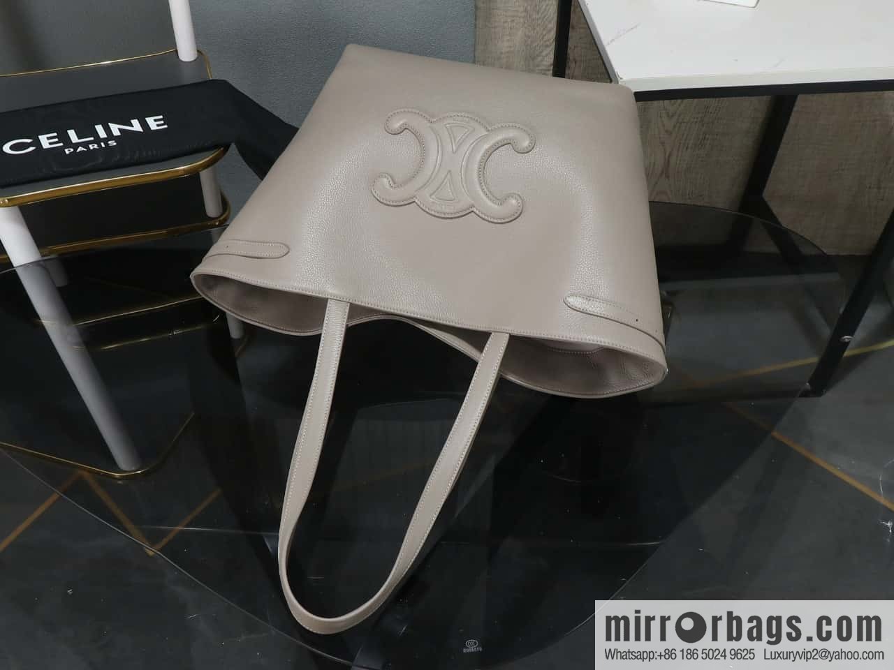 [Premium all-steel hardware] CABAS ANAS grained cow leather handbag No.: 116853ENY.04LU