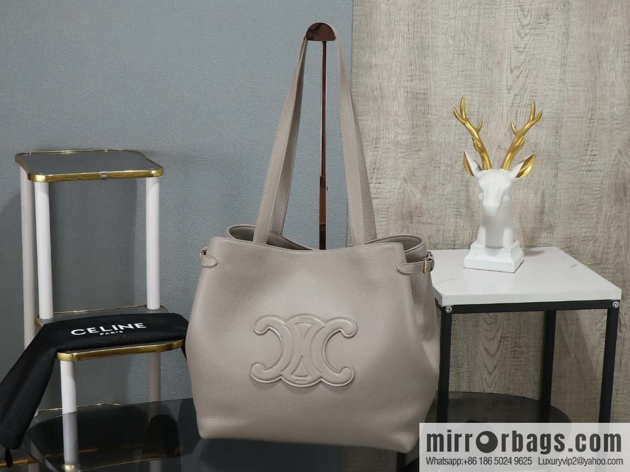 [Premium all-steel hardware] CABAS ANAS grained cow leather handbag No.: 116853ENY.04LU