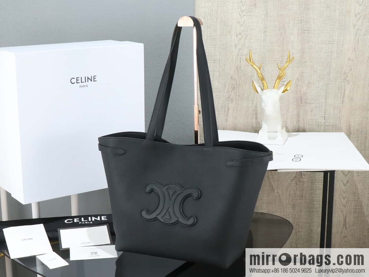 [Premium all-steel hardware] CABAS ANAS grained cow leather handbag No.: 116853ENY.04LU