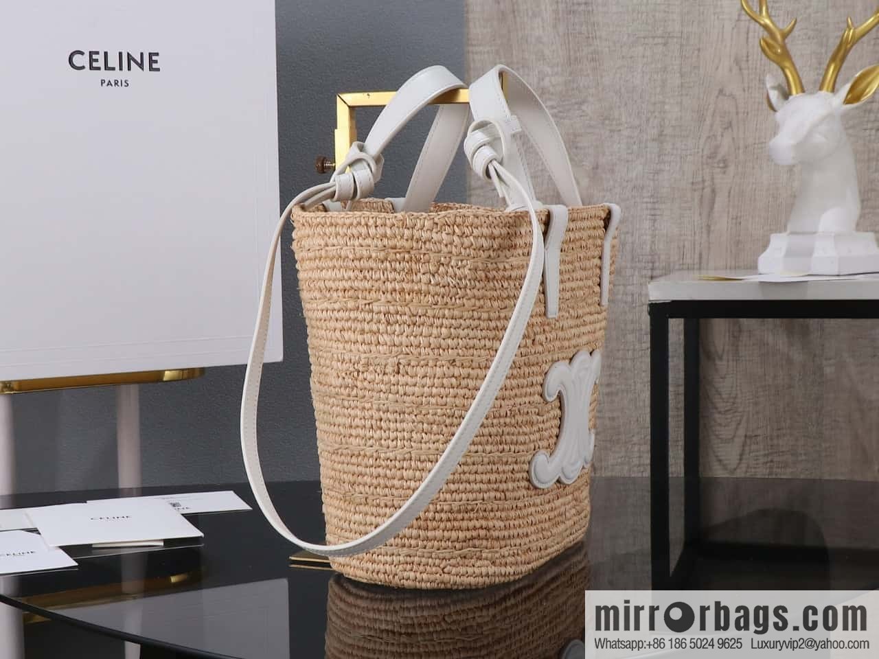 [Premium all-steel hardware] CELINE TEEN plant material and cow leather soft classic basket bag number: 115802