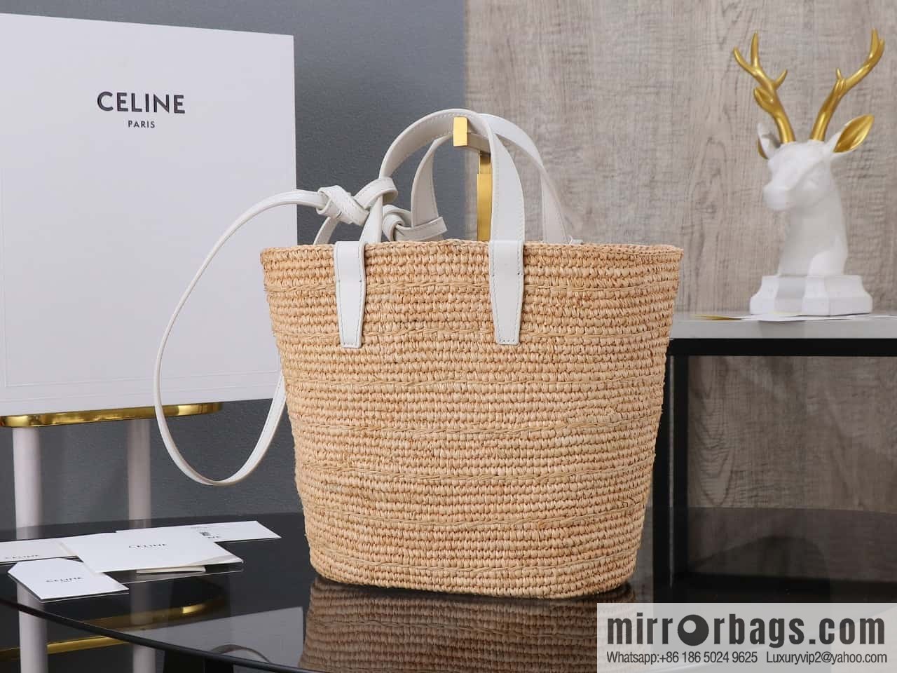 [Premium all-steel hardware] CELINE TEEN plant material and cow leather soft classic basket bag number: 115802