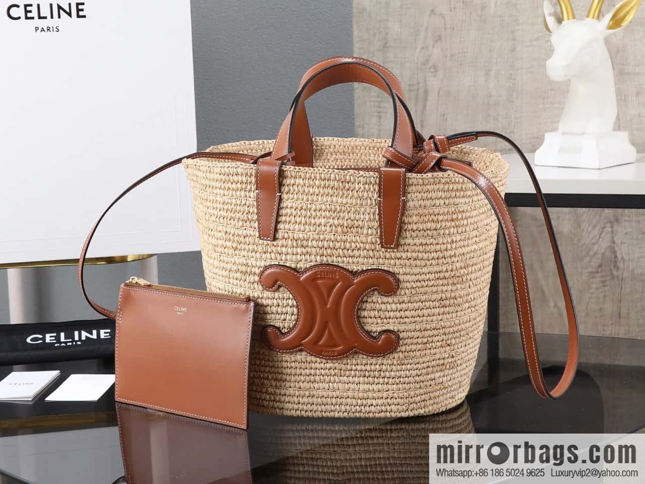 [Premium all-steel hardware] CELINE TEEN plant material and cow leather soft classic basket bag number: 115802