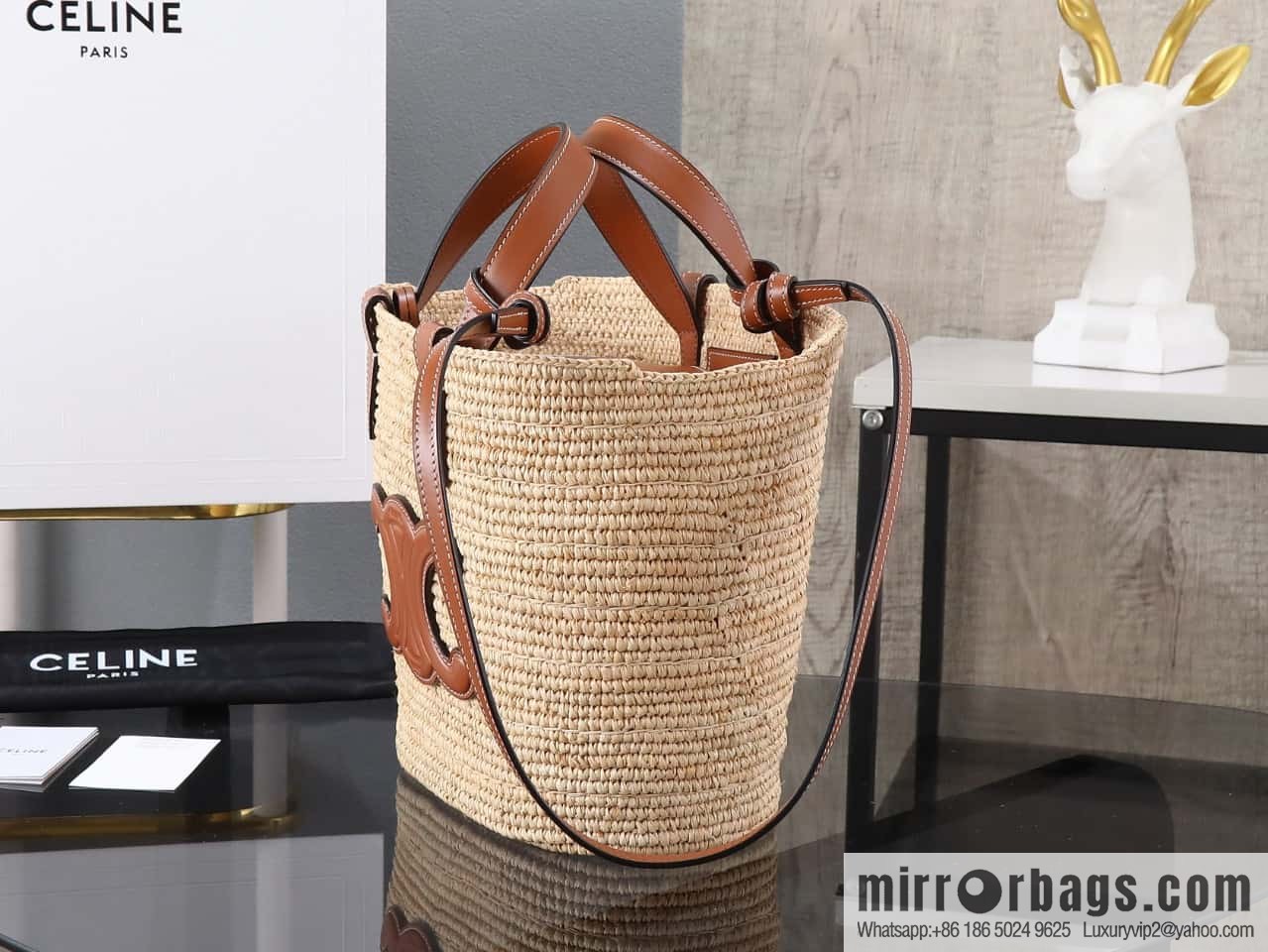 [Premium all-steel hardware] CELINE TEEN plant material and cow leather soft classic basket bag number: 115802