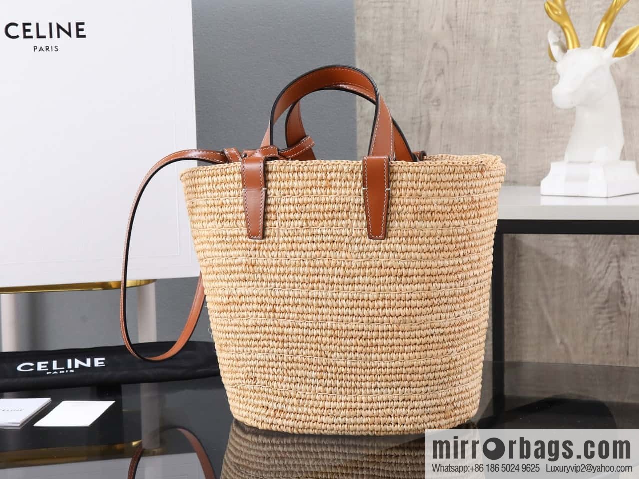 [Premium all-steel hardware] CELINE TEEN plant material and cow leather soft classic basket bag number: 115802