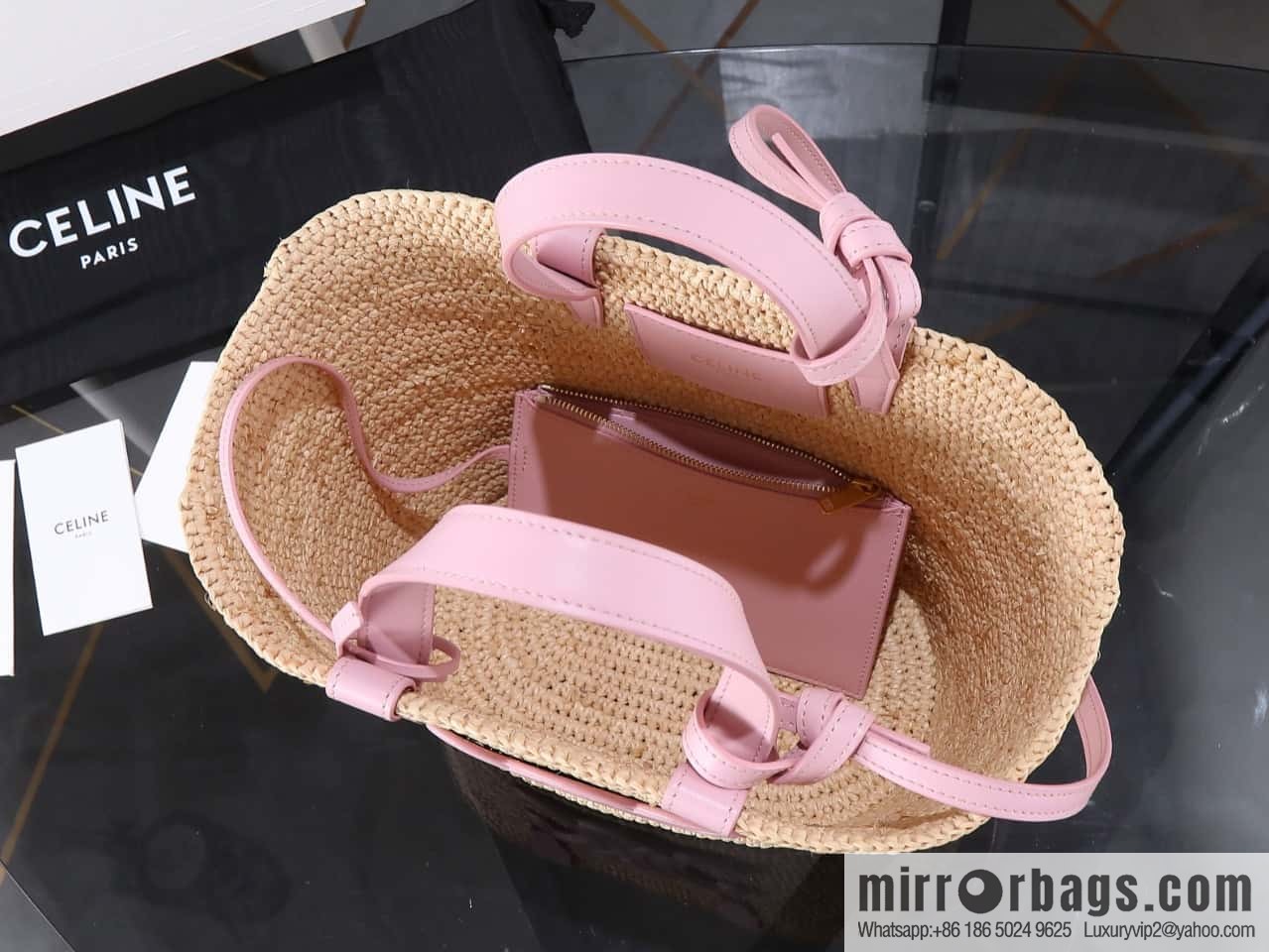 [Premium all-steel hardware] CELINE TEEN plant material and cow leather soft classic basket bag number: 115802