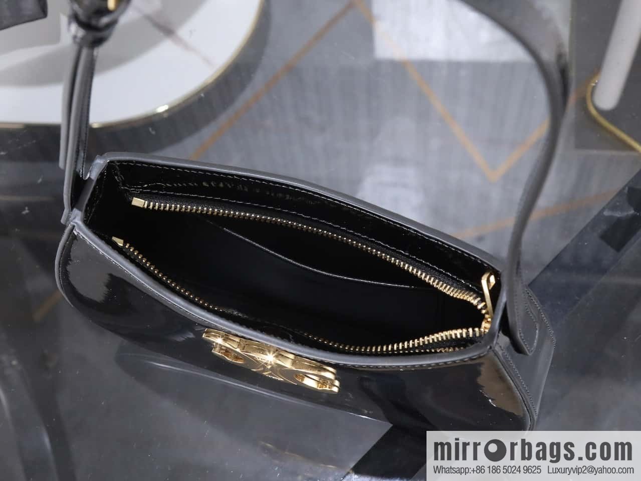 [Premium all-steel hardware] CELIN_E 2024 🆕 | TILLY medium bright cow leather handbag number: 115703BF4.38NO