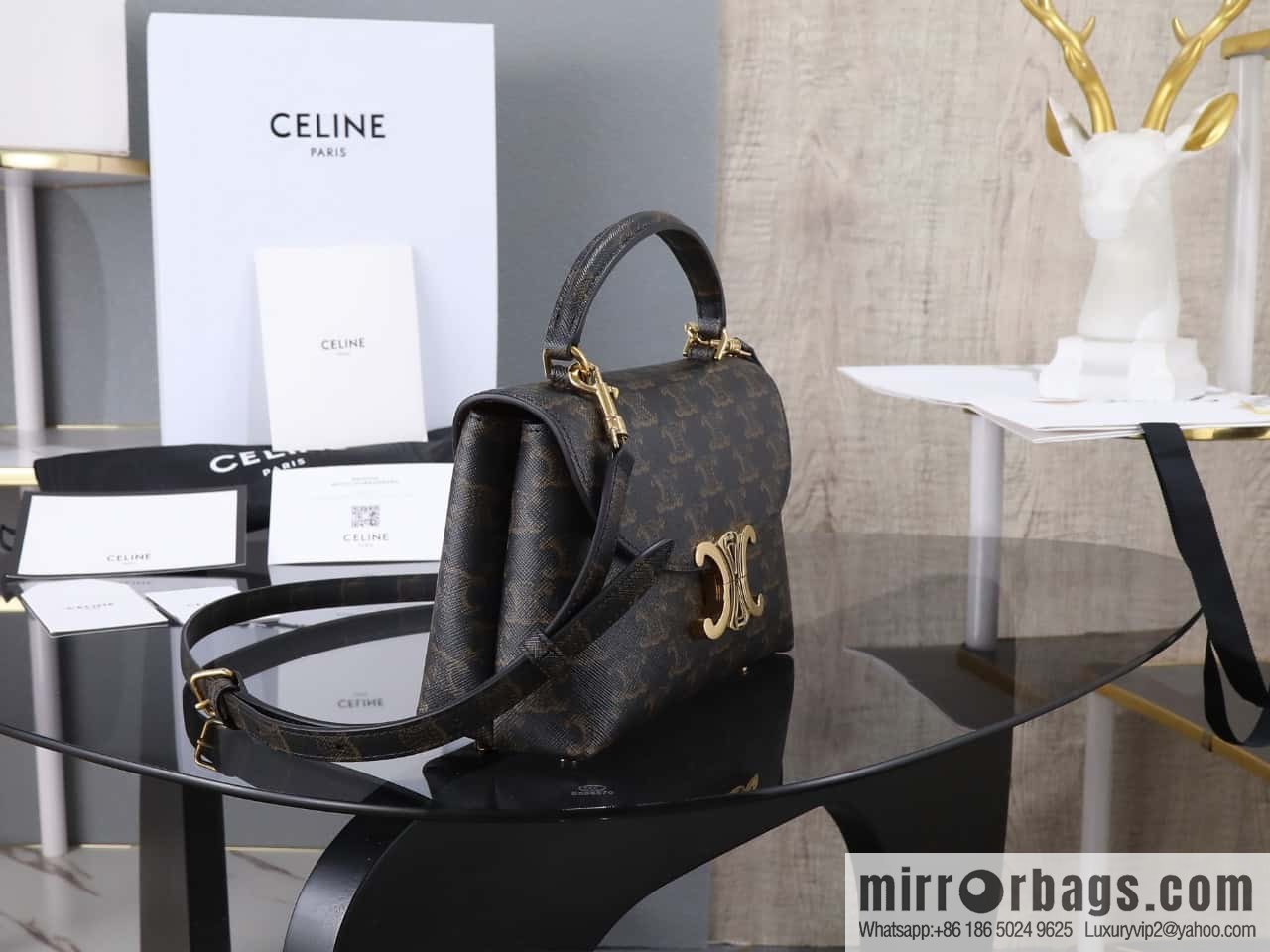[Premium all-steel hardware] New product launched CE Arc de Triomphe Kelly handbag, item number 118113