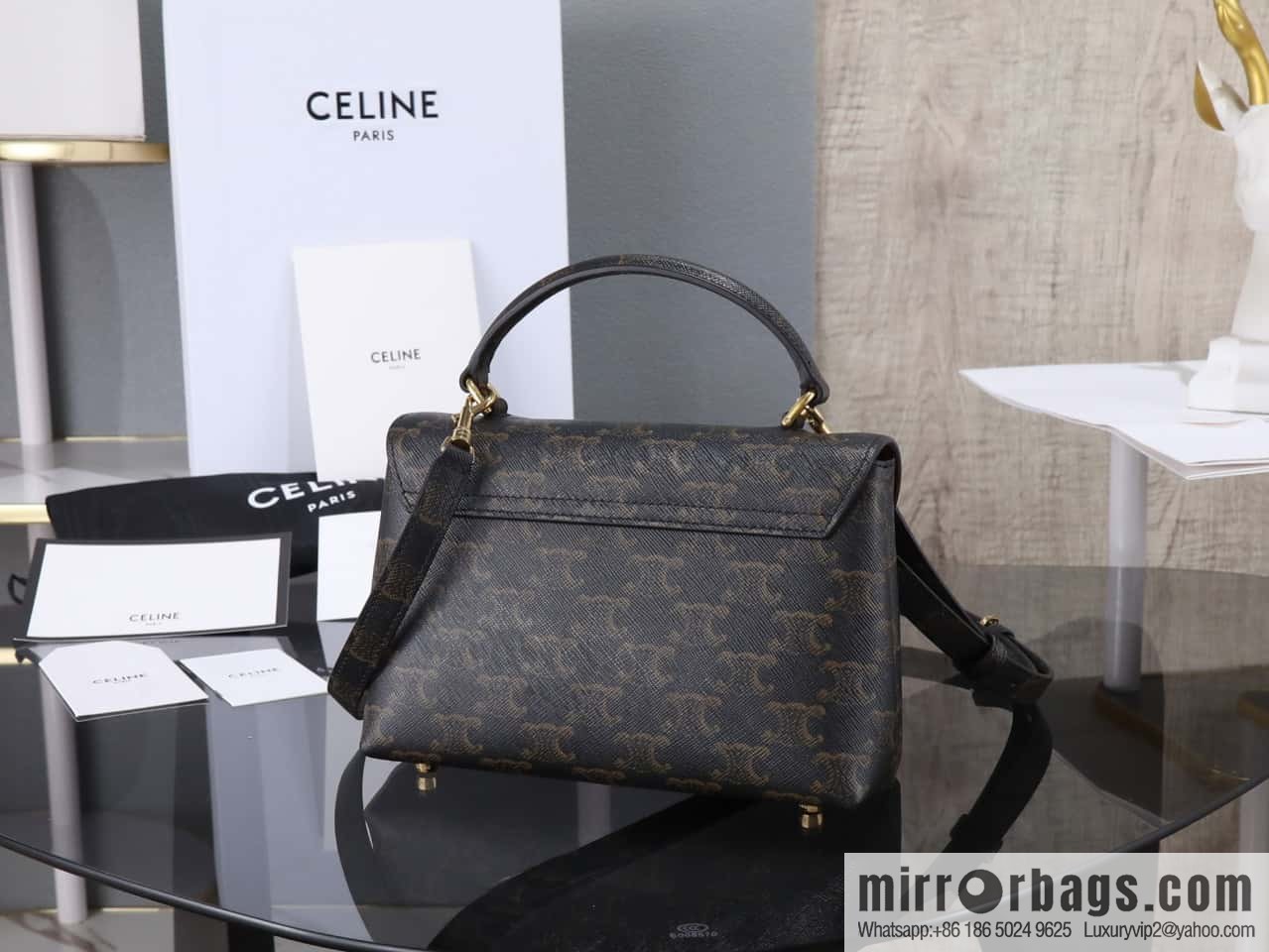 [Premium all-steel hardware] New product launched CE Arc de Triomphe Kelly handbag, item number 118113