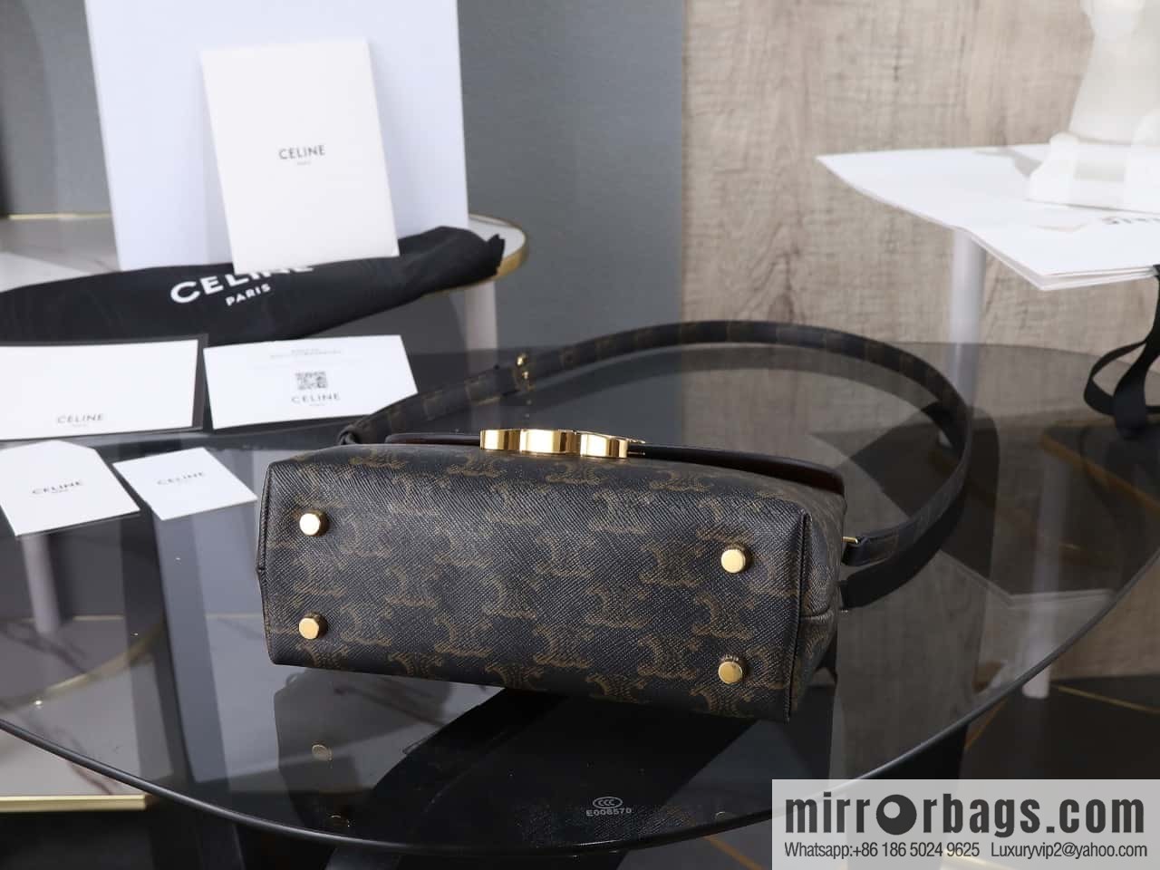 [Premium all-steel hardware] New product launched CE Arc de Triomphe Kelly handbag, item number 118113