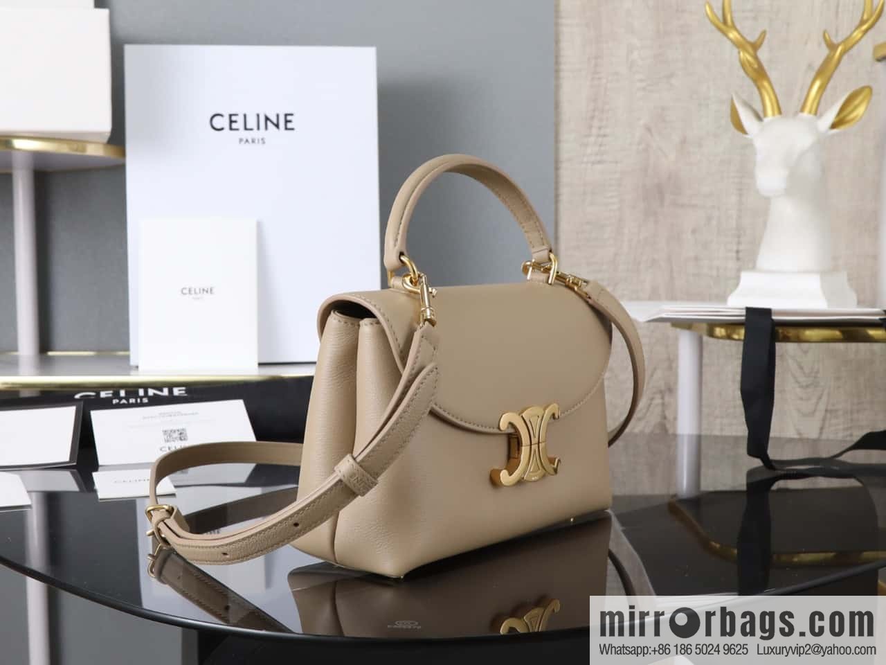 [Premium all-steel hardware] New product launched CE Arc de Triomphe Kelly handbag, item number 118113