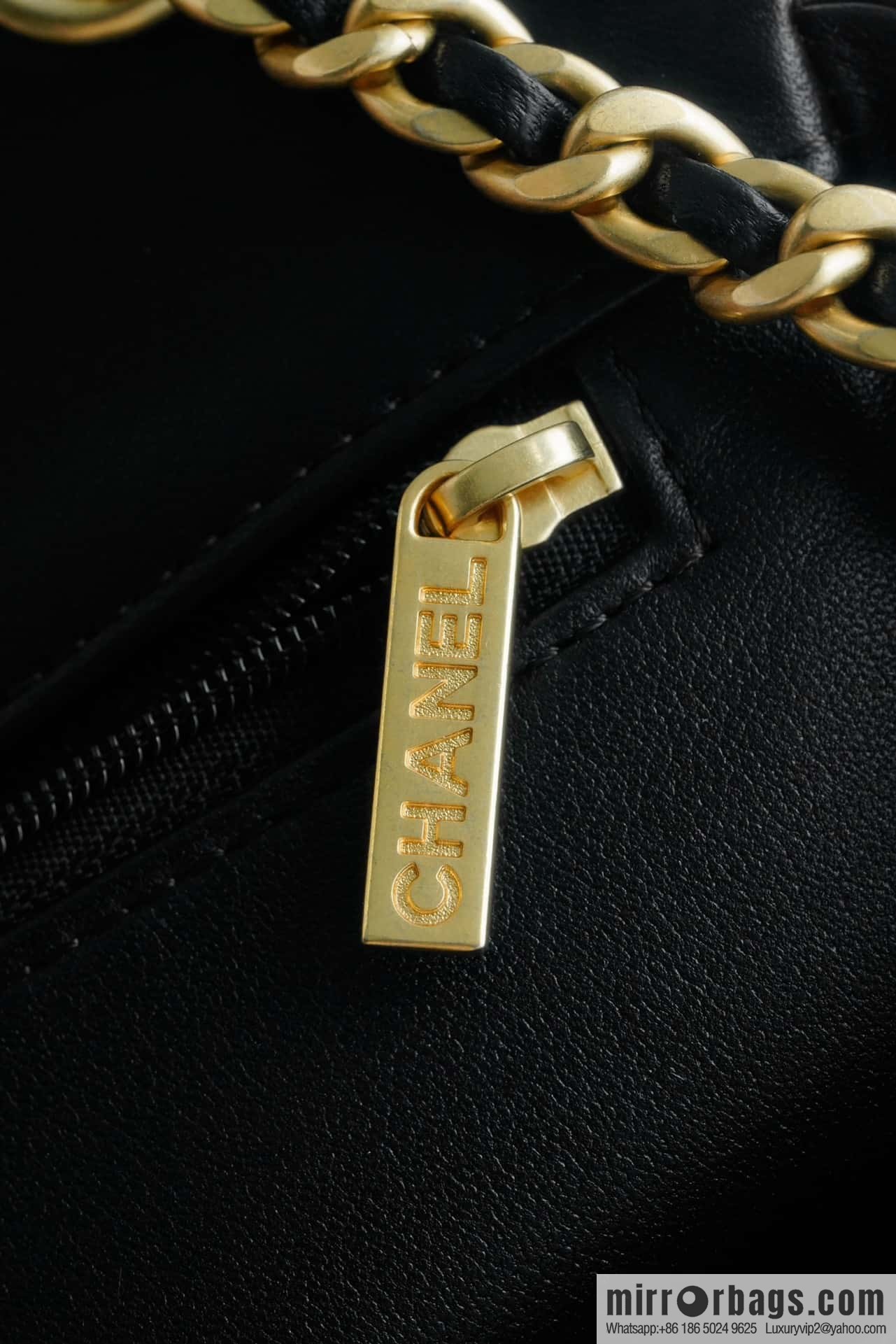 CHANEL Double π ππππ cover bag, black gold, genuine leather AS5026 B17620 94305