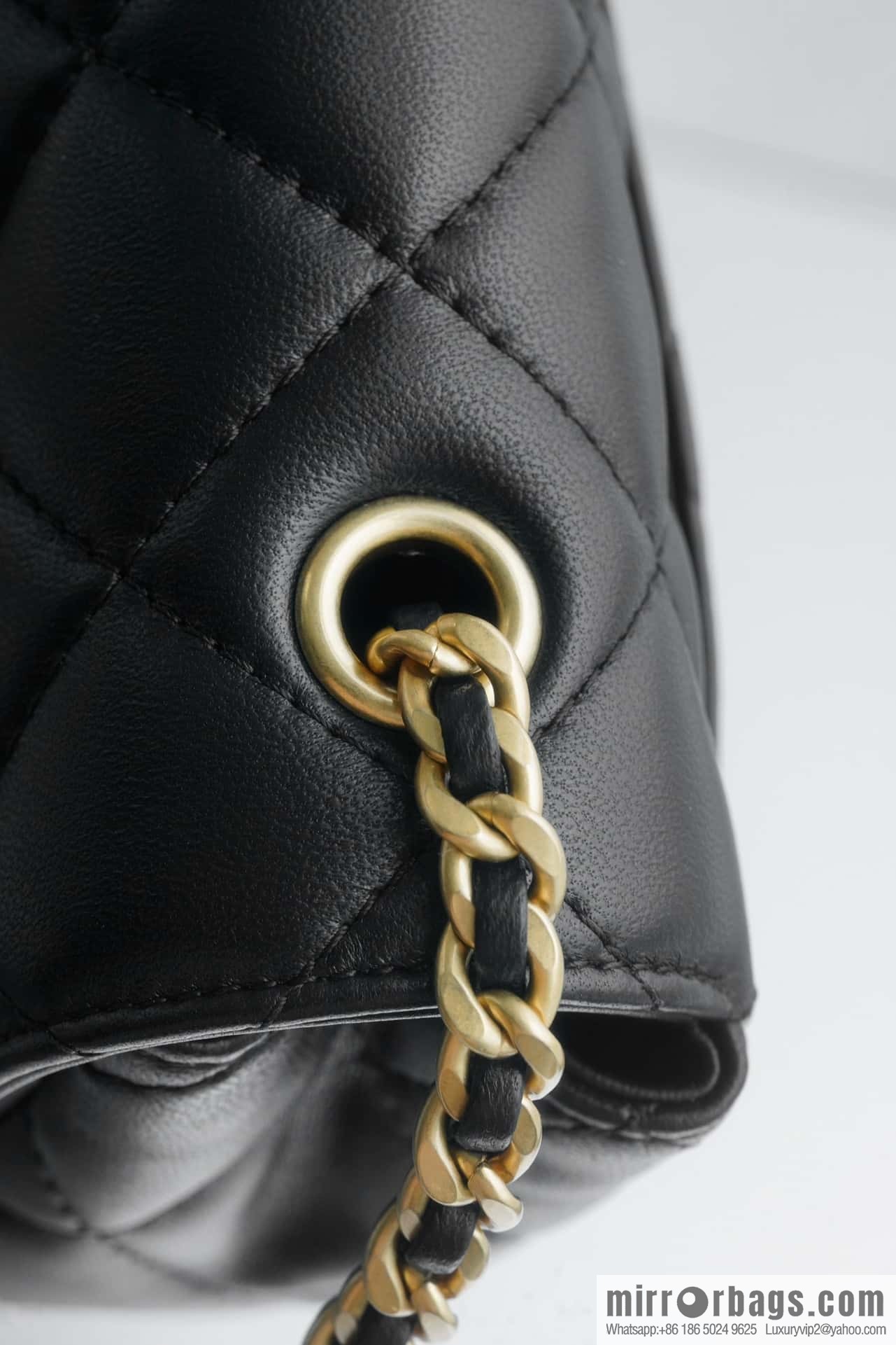 CHANEL Double π ππππ cover bag, black gold, genuine leather AS5026 B17620 94305