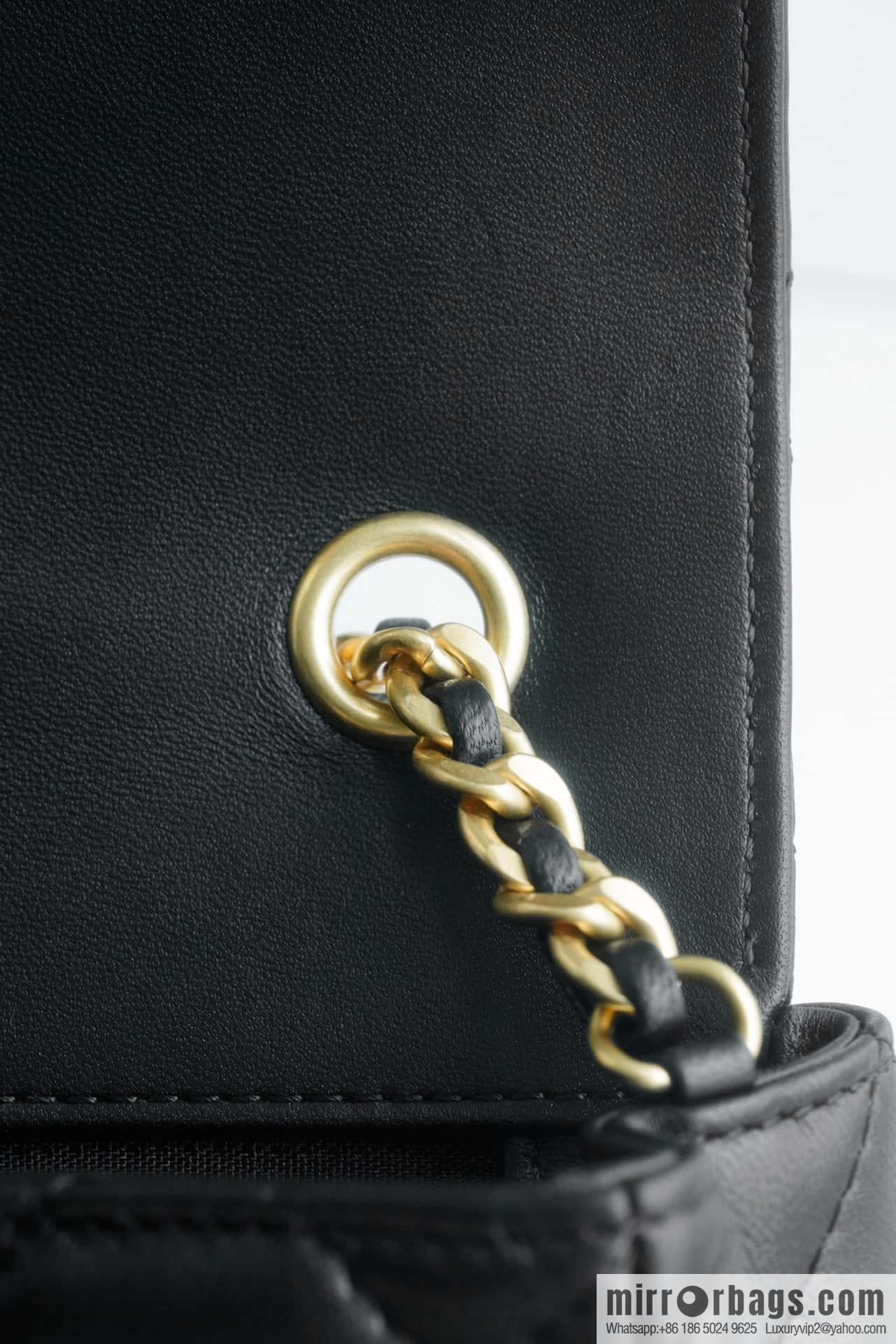 CHANEL Double π ππππ cover bag, black gold, genuine leather AS5026 B17620 94305