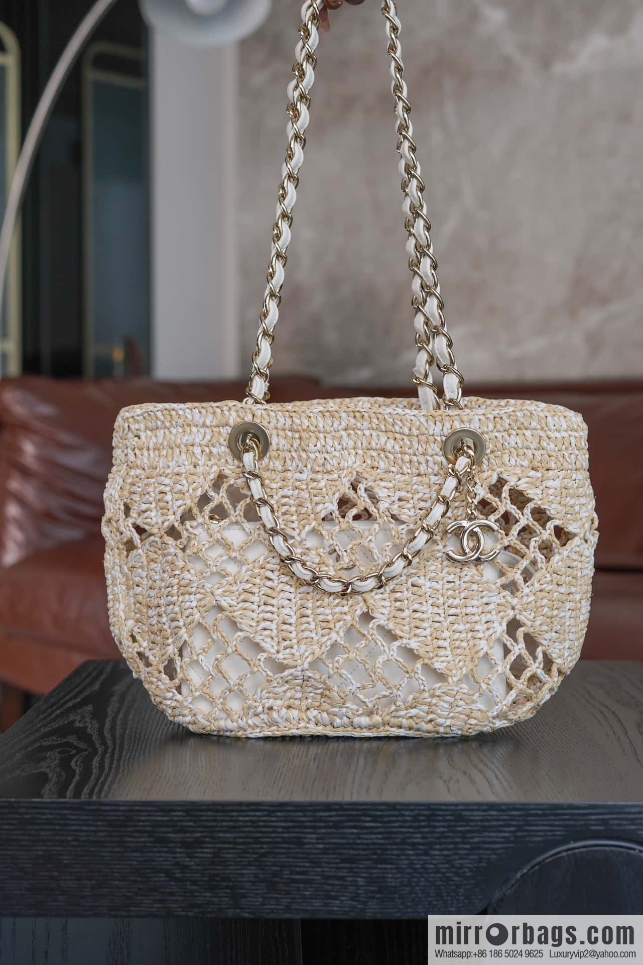 𝐂𝐡𝐚𝐧𝐞𝐥 𝟮𝟰 CoCo Beach Straw Shopping Bag 🛍️ S
