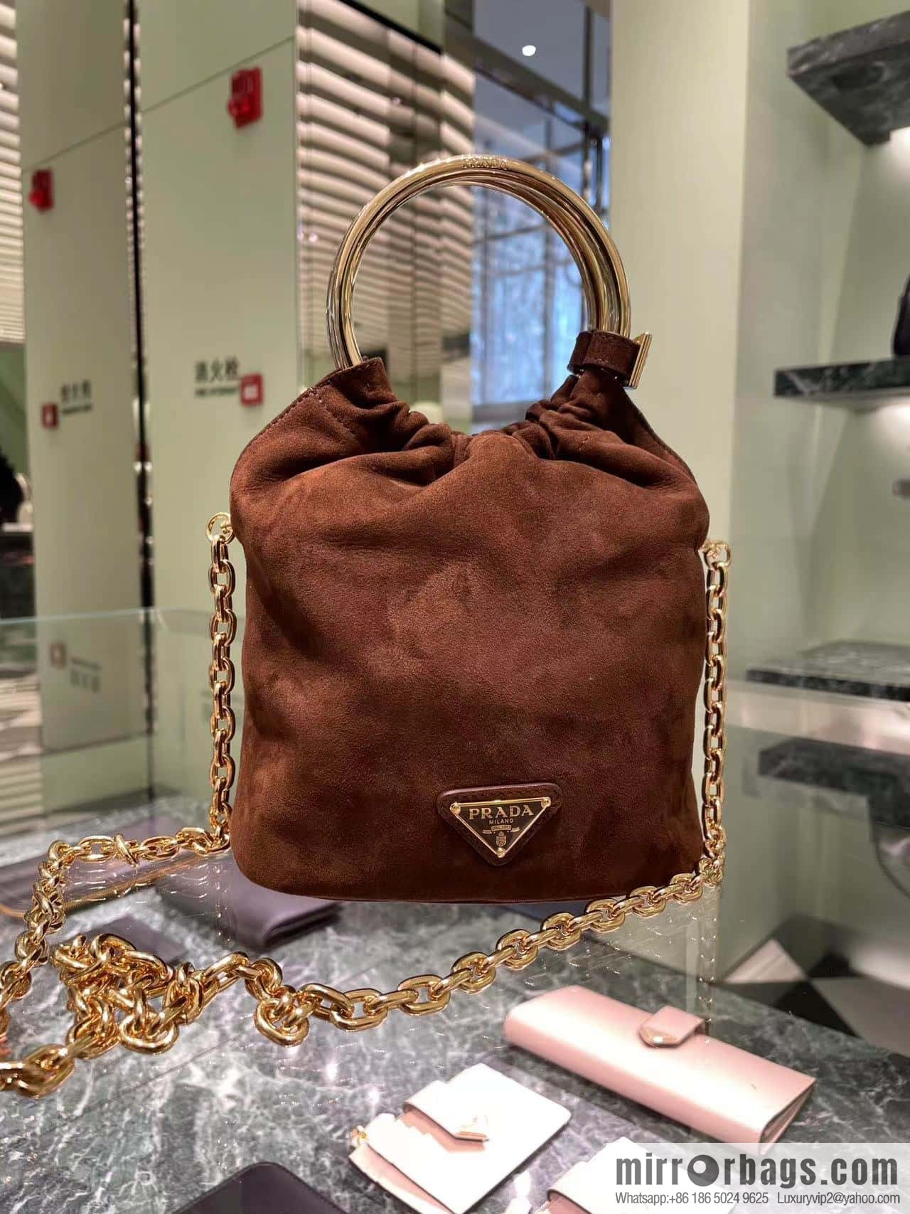 PRADA 🎉 new bucket bag 🎉 1BC227 suede🎉🎉