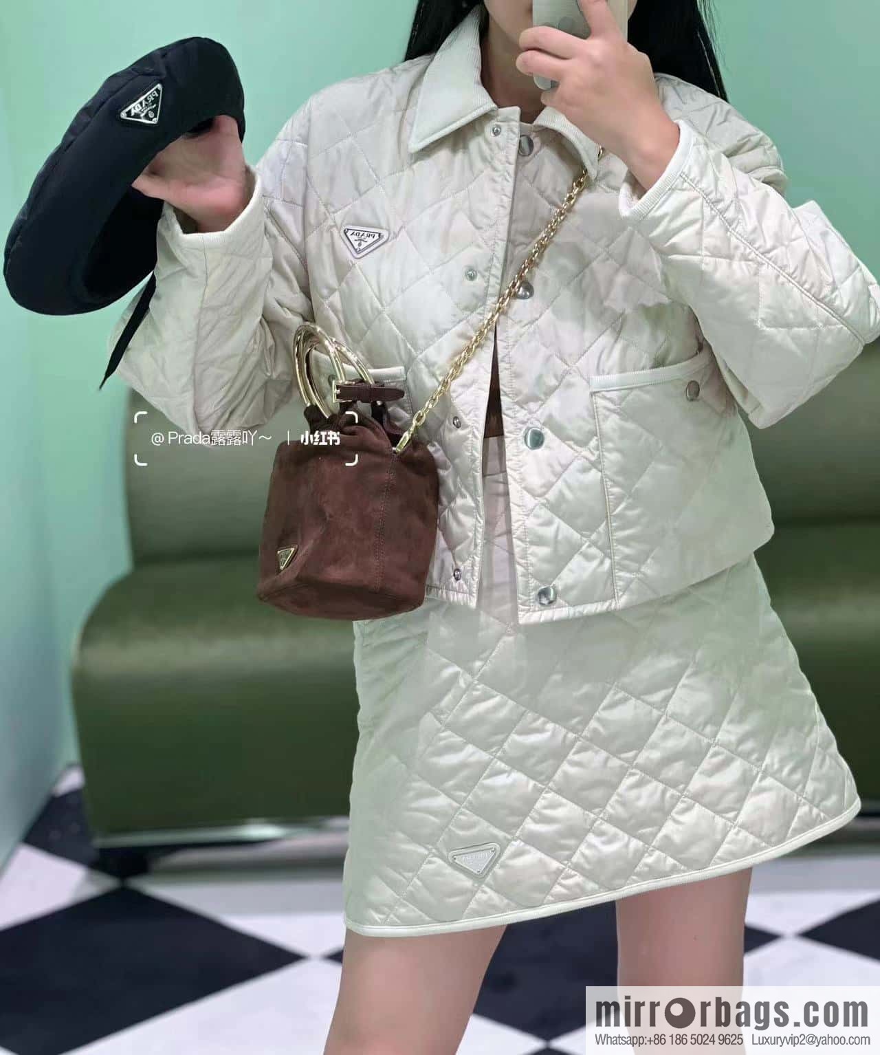 PRADA 🎉 new bucket bag 🎉 1BC227 suede🎉🎉