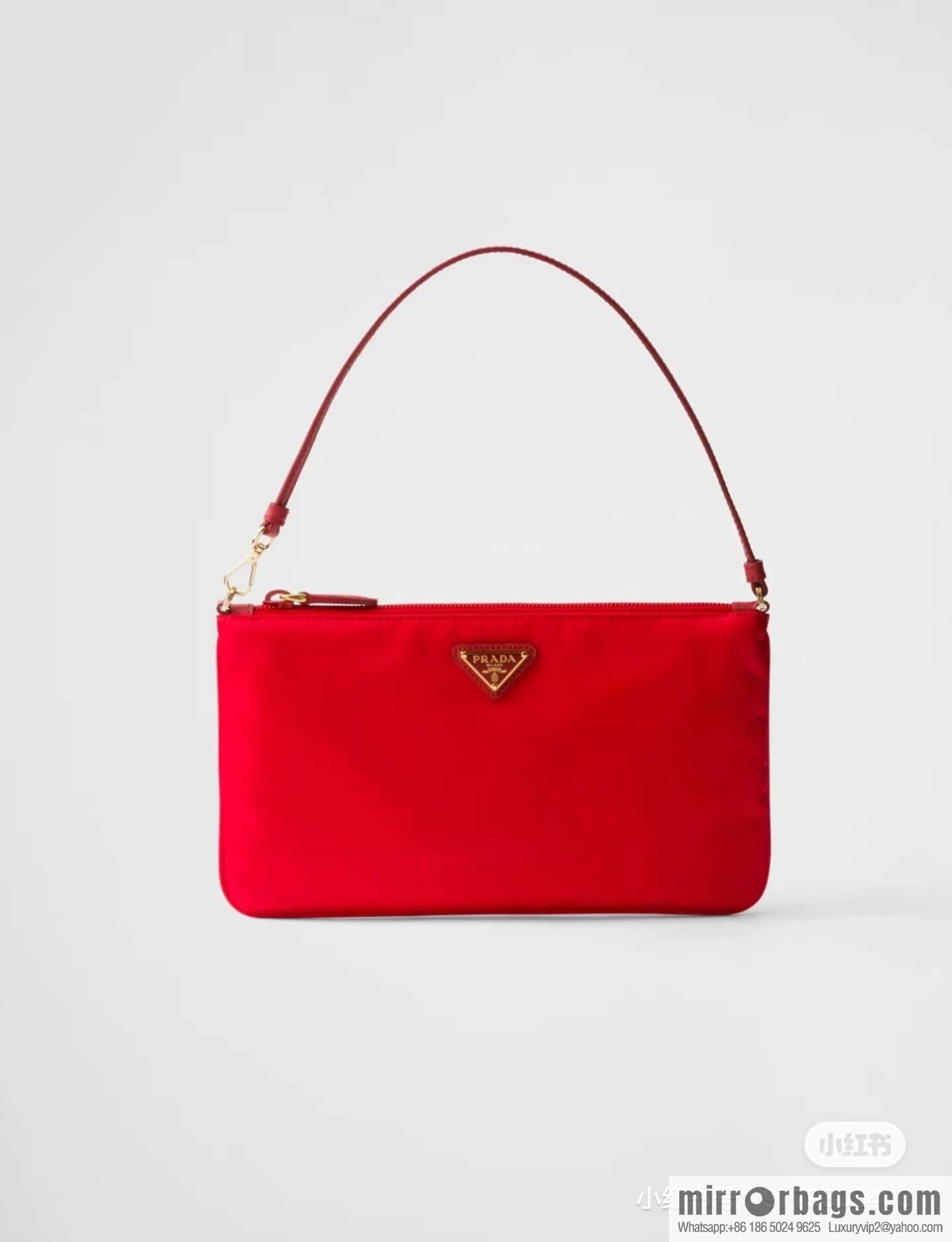 PRADA new armpit bag ๐๐ 1NI545/K gold new ๐๐ red