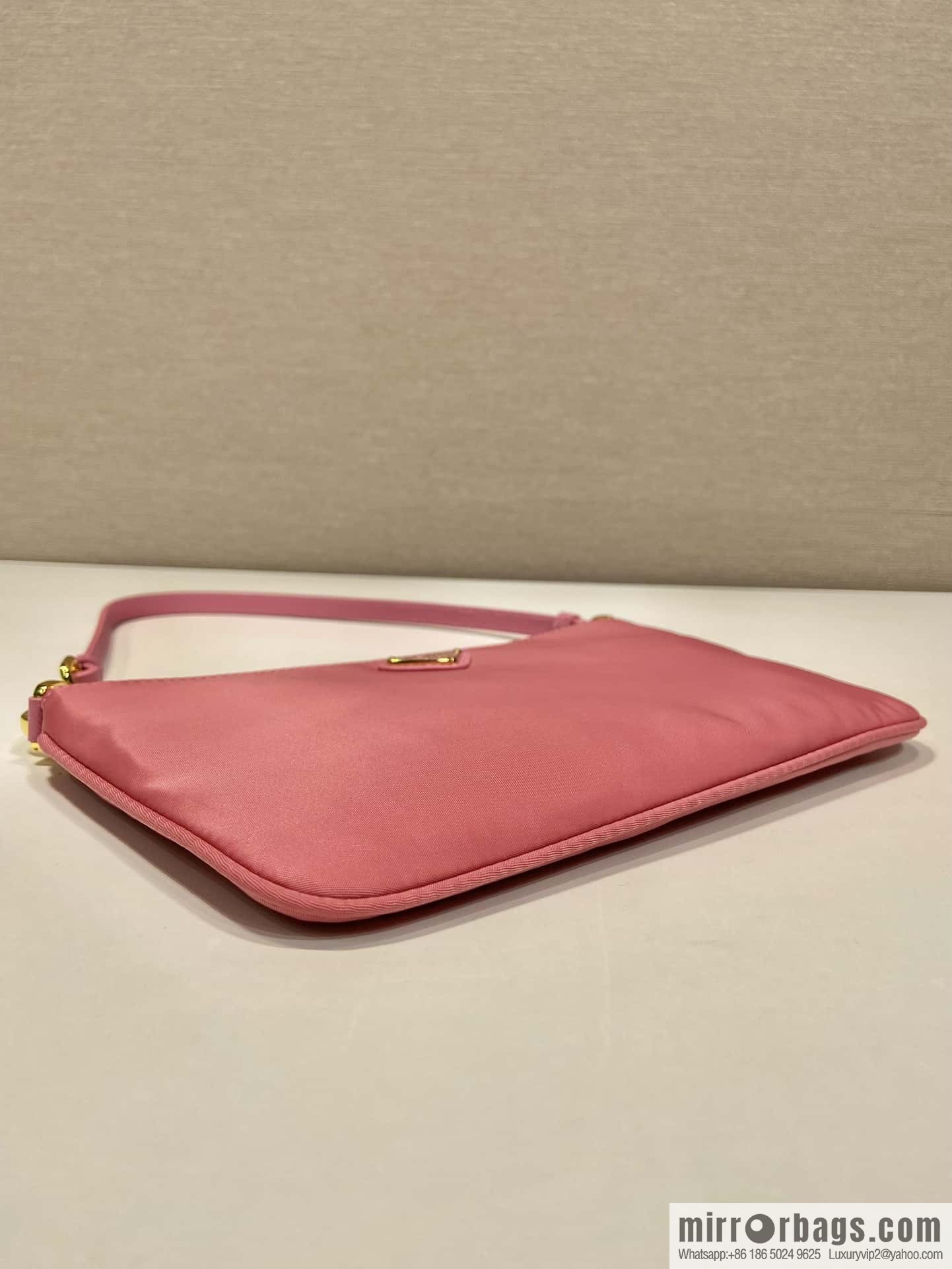 PRADA new armpit bag ๐๐ 1NI545/K gold new ๐๐ pink