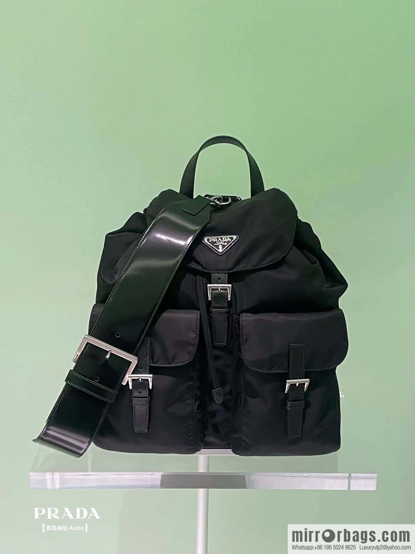 PRADA ๐ new backpack ๐ 2VZ110 bright shoulder back๐๐