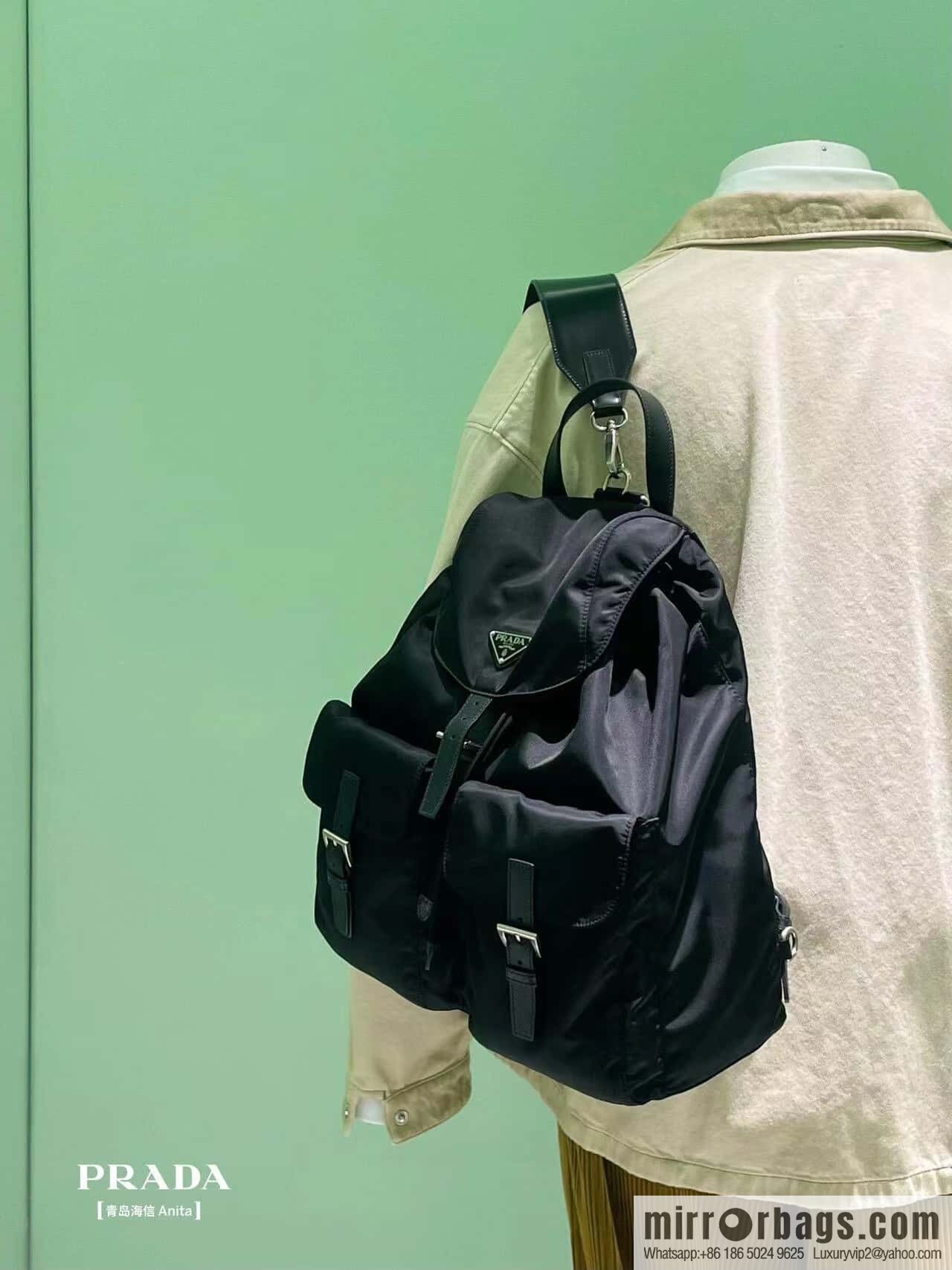 PRADA ๐ new backpack ๐ 2VZ110 bright shoulder back๐๐