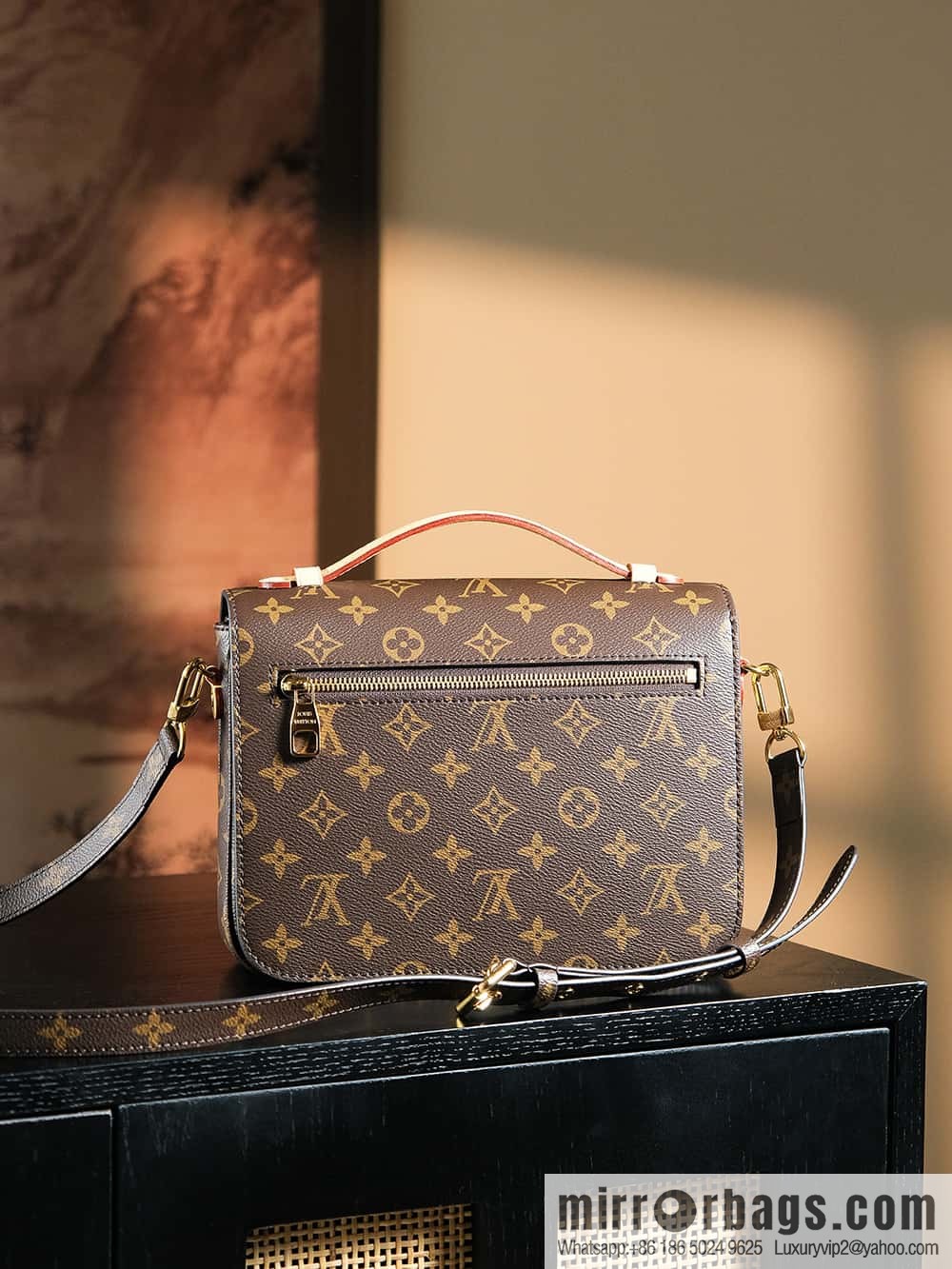 LV ππππππππ πππππ chip rhombus code messenger bag series M44875