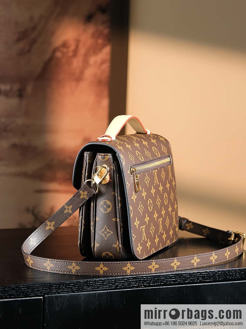 LV ππππππππ πππππ chip rhombus code messenger bag series M44875