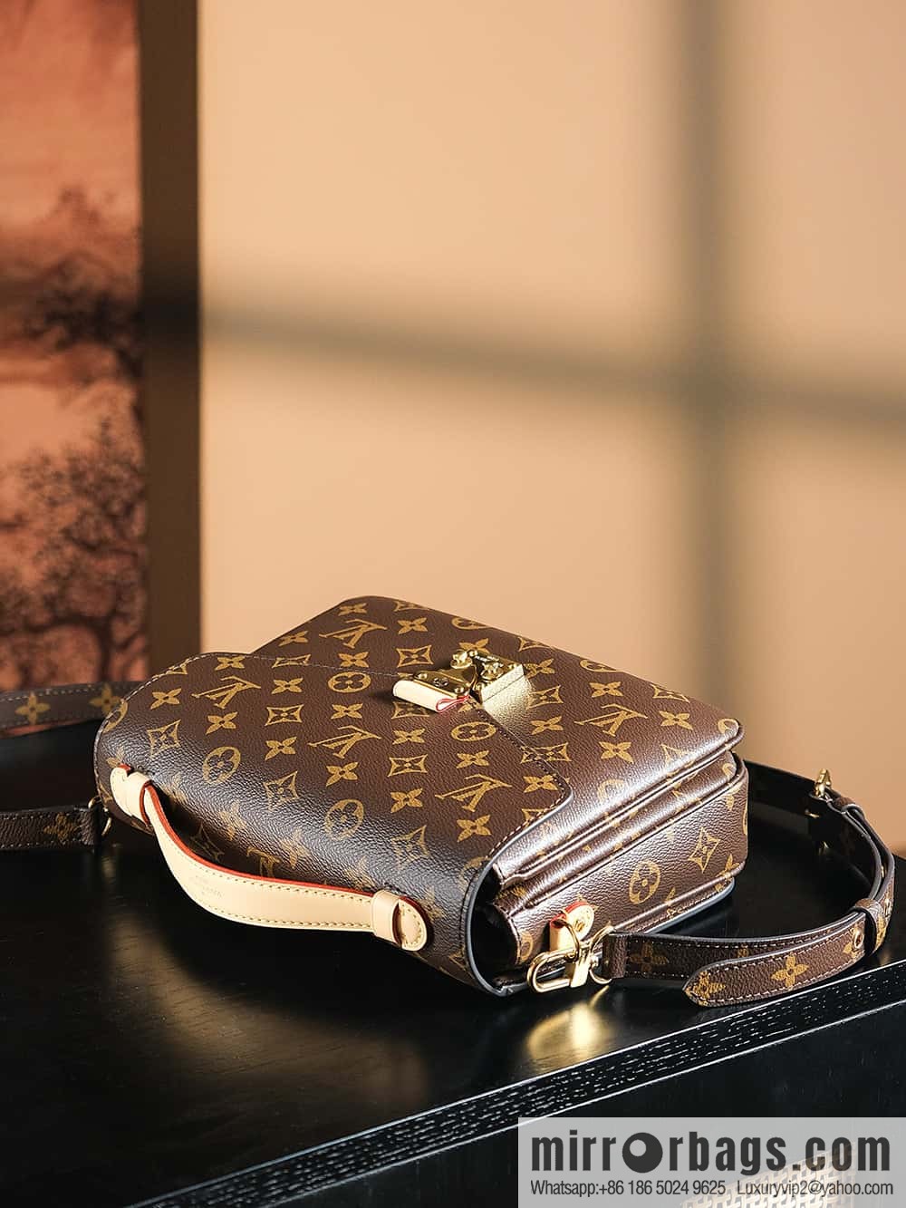 LV ππππππππ πππππ chip rhombus code messenger bag series M44875
