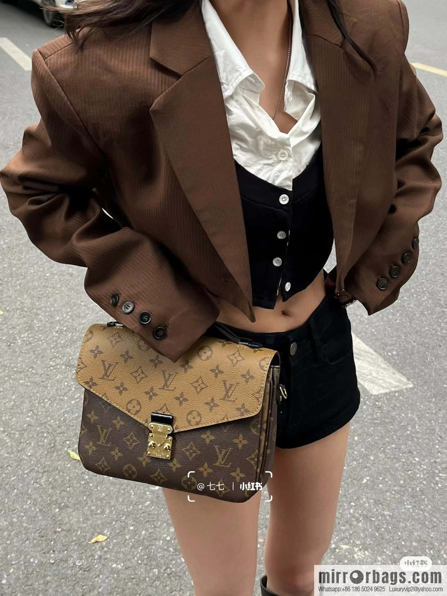 LV 𝐏𝐎𝐂𝐇𝐄𝐓𝐓𝐄 𝐌𝐄𝐓𝐈𝐒 chip rhombus code messenger bag series M44876