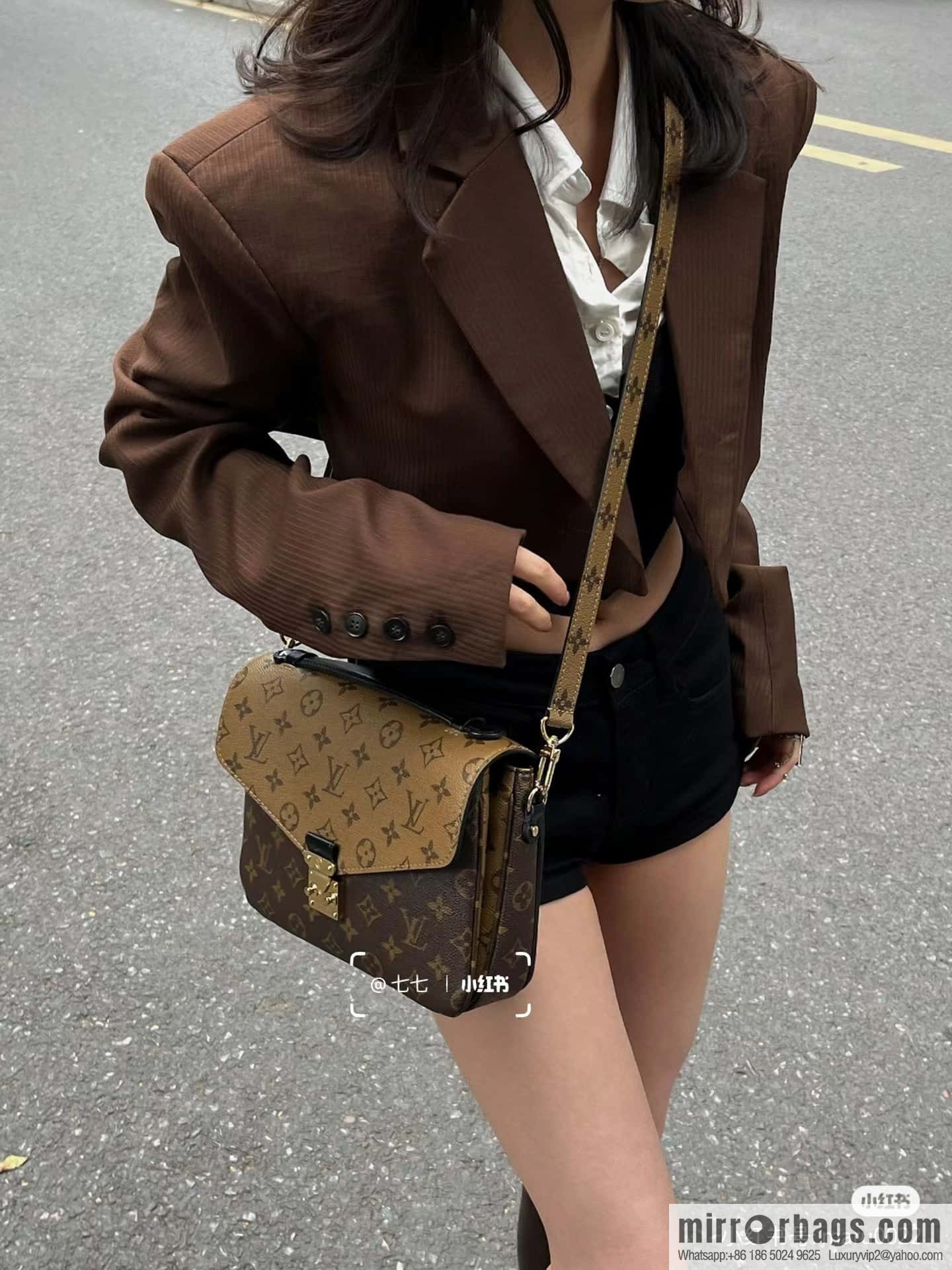 LV 𝐏𝐎𝐂𝐇𝐄𝐓𝐓𝐄 𝐌𝐄𝐓𝐈𝐒 chip rhombus code messenger bag series M44876