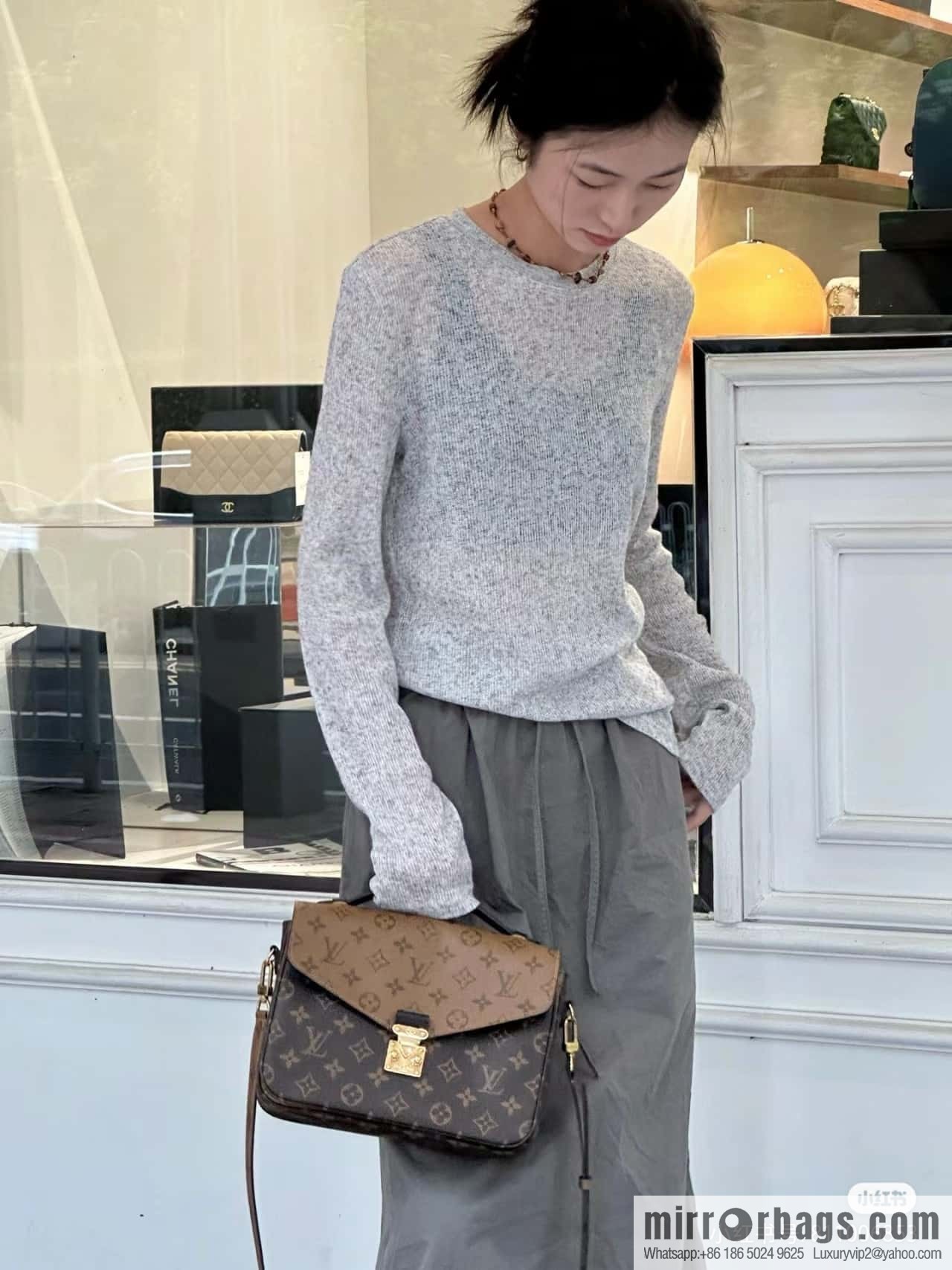 LV 𝐏𝐎𝐂𝐇𝐄𝐓𝐓𝐄 𝐌𝐄𝐓𝐈𝐒 chip rhombus code messenger bag series M44876