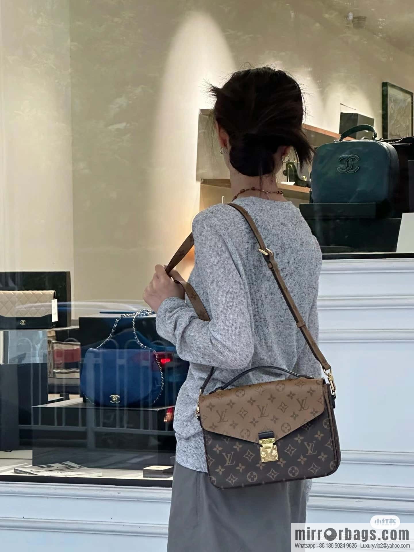 LV 𝐏𝐎𝐂𝐇𝐄𝐓𝐓𝐄 𝐌𝐄𝐓𝐈𝐒 chip rhombus code messenger bag series M44876