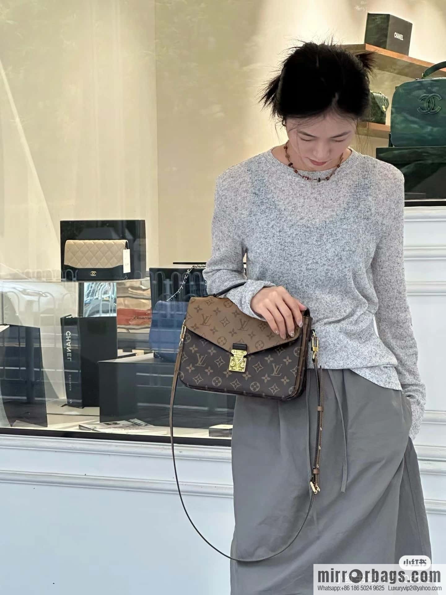 LV 𝐏𝐎𝐂𝐇𝐄𝐓𝐓𝐄 𝐌𝐄𝐓𝐈𝐒 chip rhombus code messenger bag series M44876