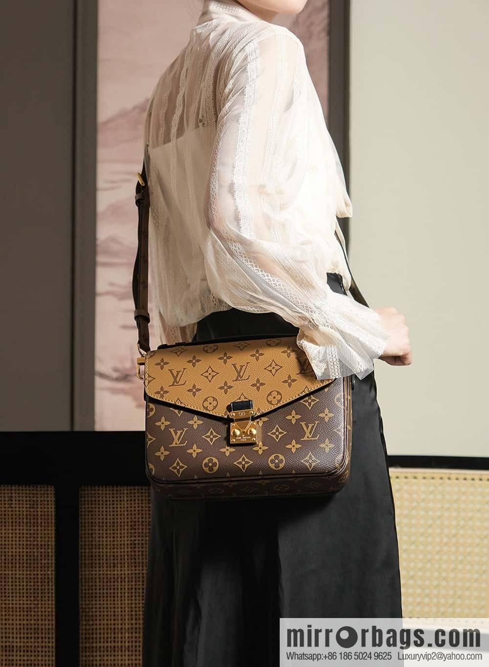 LV 𝐏𝐎𝐂𝐇𝐄𝐓𝐓𝐄 𝐌𝐄𝐓𝐈𝐒 chip rhombus code messenger bag series M44876